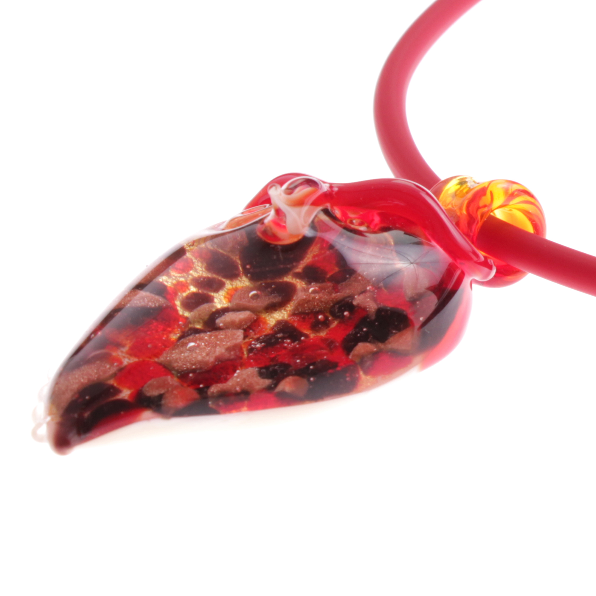 Eine wundervolle Eule aus Muranoglas Model "Grande Gufo"-rot-gold