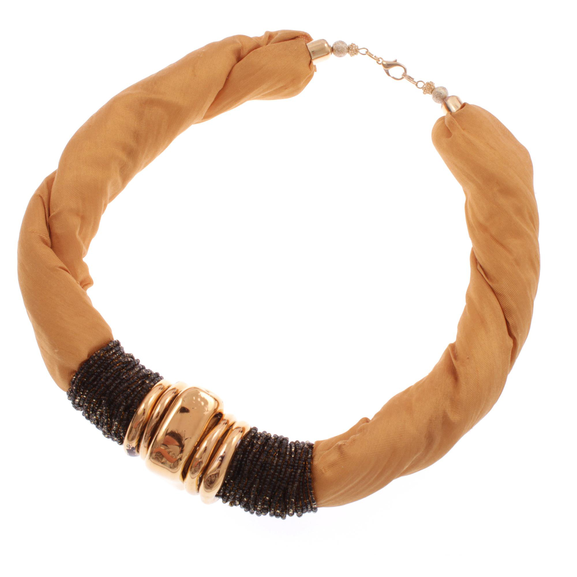 Halskette "Zendado II" unglaublich schönes Murano Glas Collier-amber