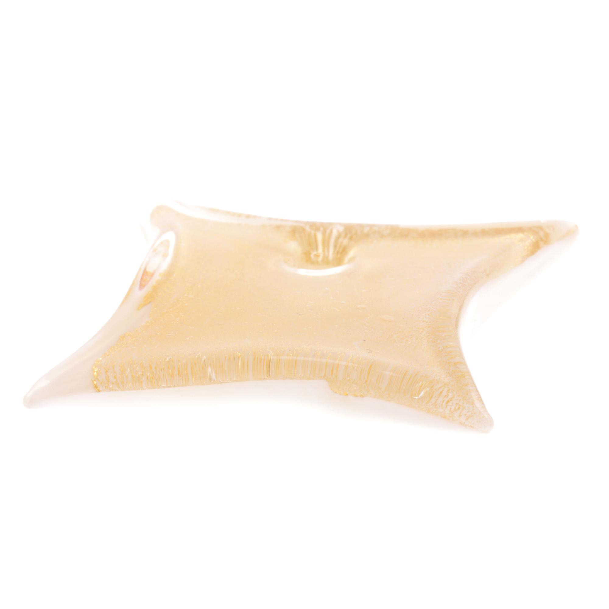 Exquisiter Murano Glas Anhänger "Losanga" -gold