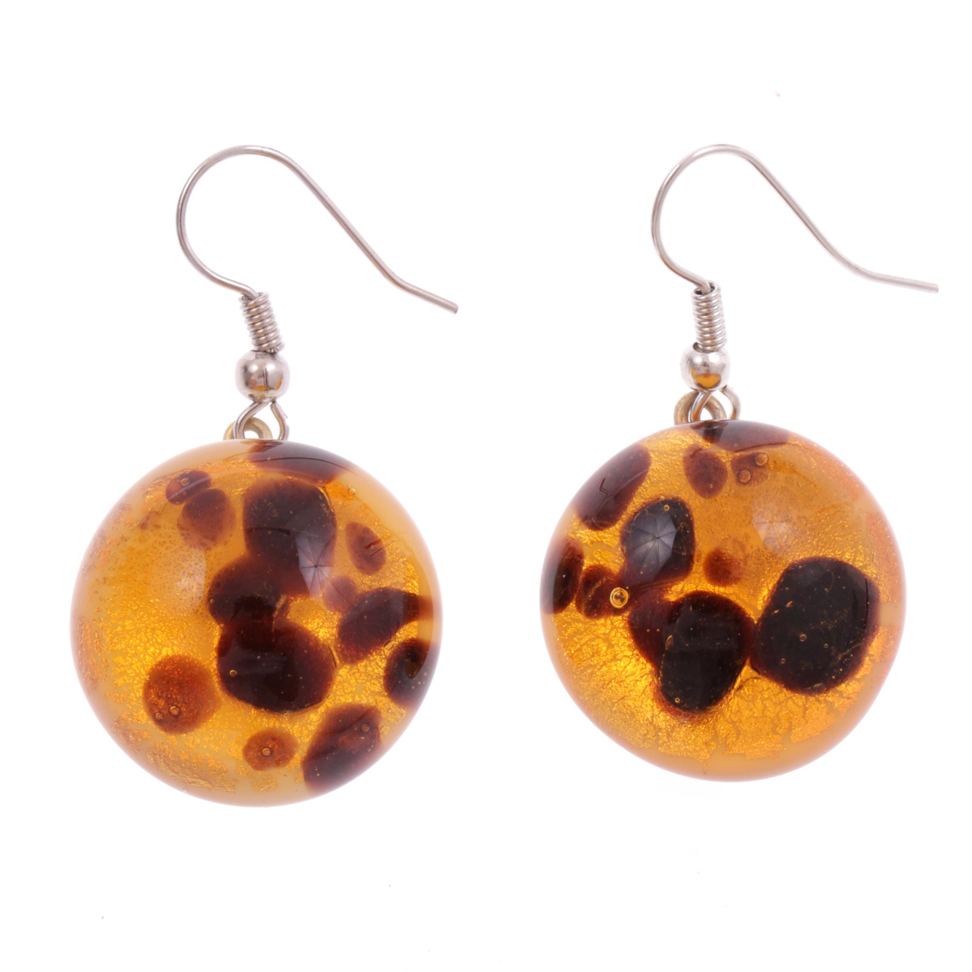 Ohrhänger Ohrhaken Murano Glas "Attesa" Ohrschmuck-amber