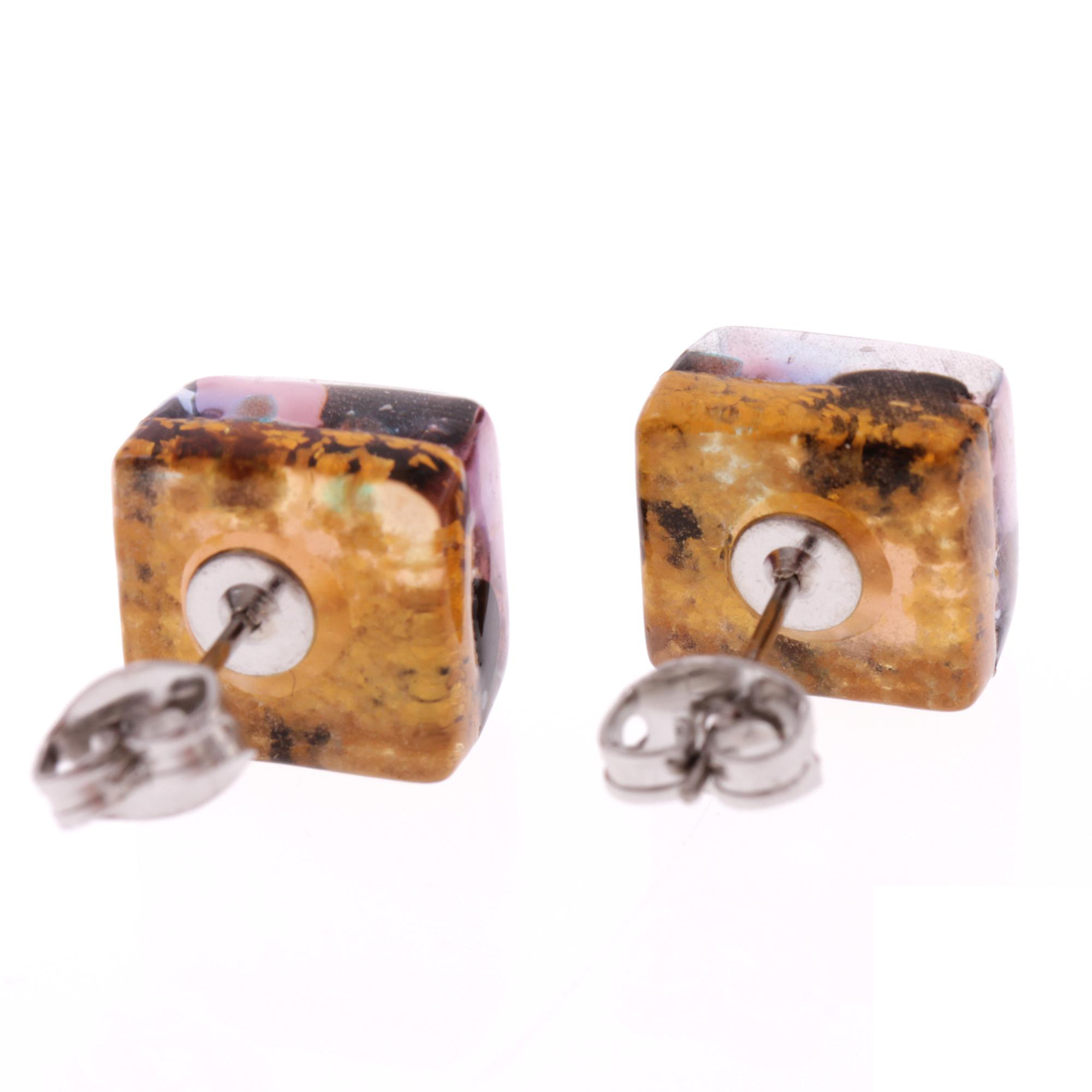 Ohrstecker Murano Glas "Jolanda" Ohrschmuck-amber