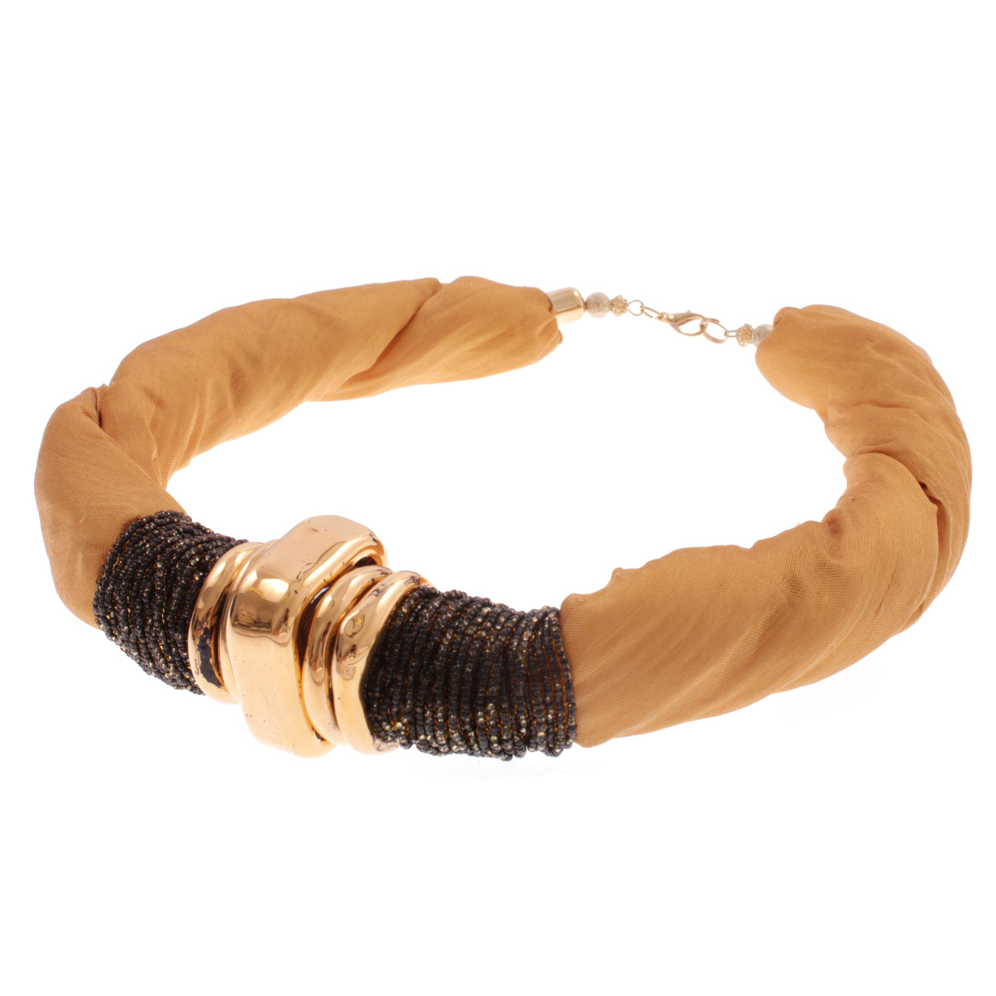 Halskette "Zendado II" unglaublich schönes Murano Glas Collier-amber