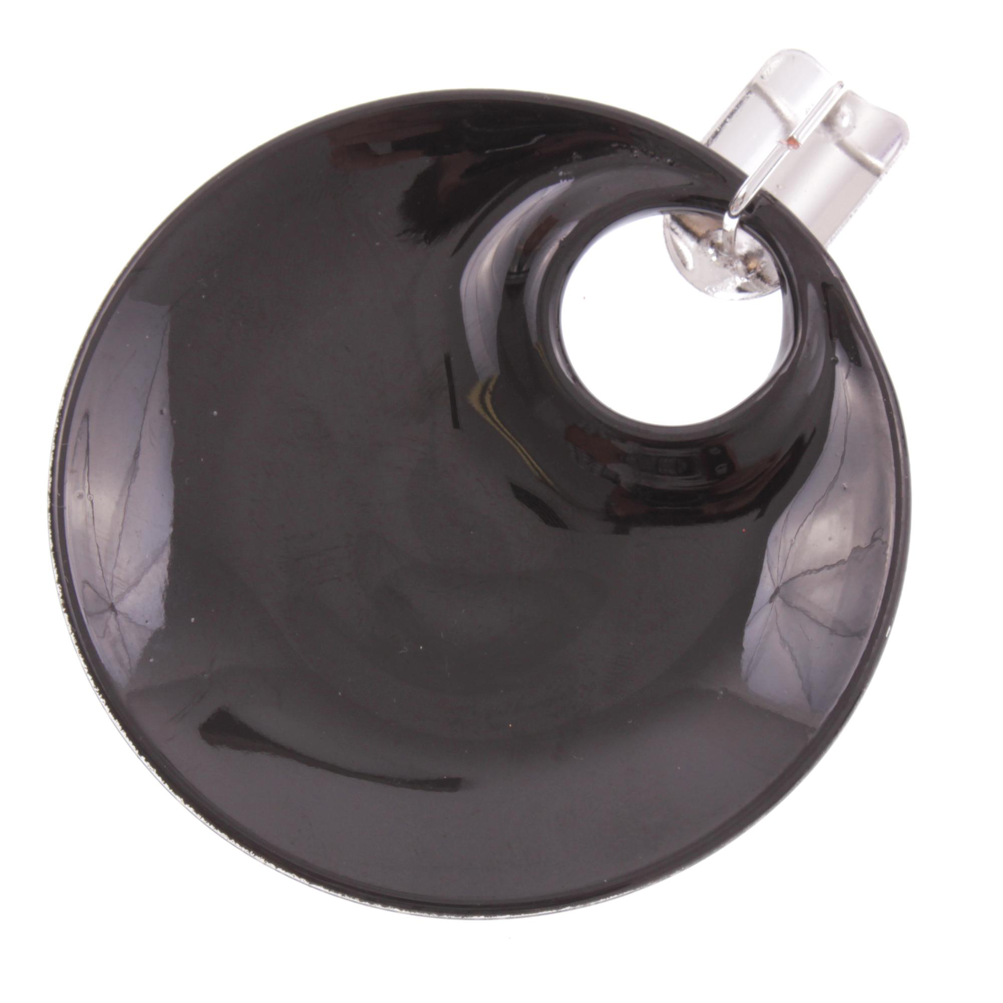 Ganz edler Murano Glas Anhänger "Brizzola II" einzigartig-schwarz platin