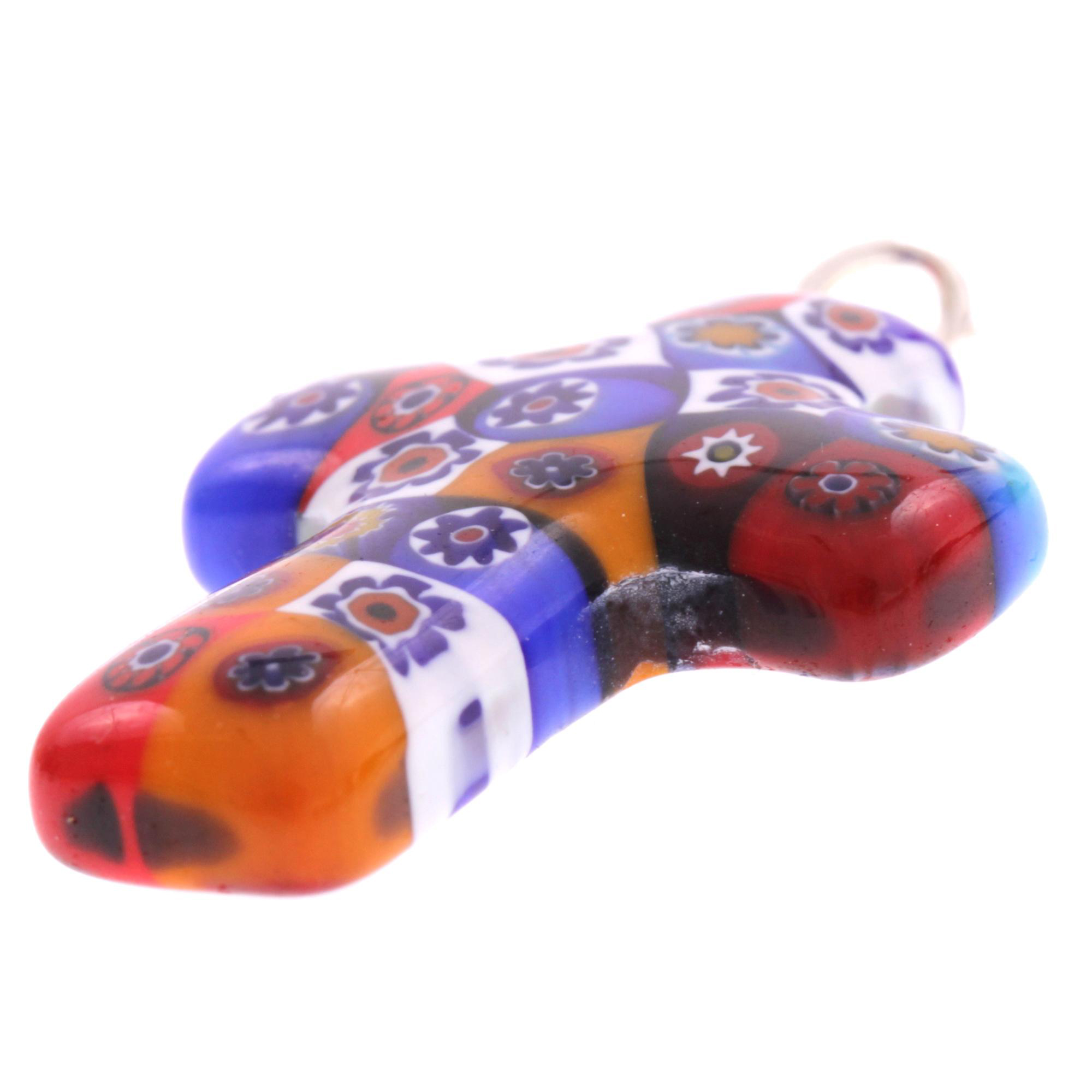 Murano Glas Anhänger "Rood medium" Mille Fiori-mille fiori II
