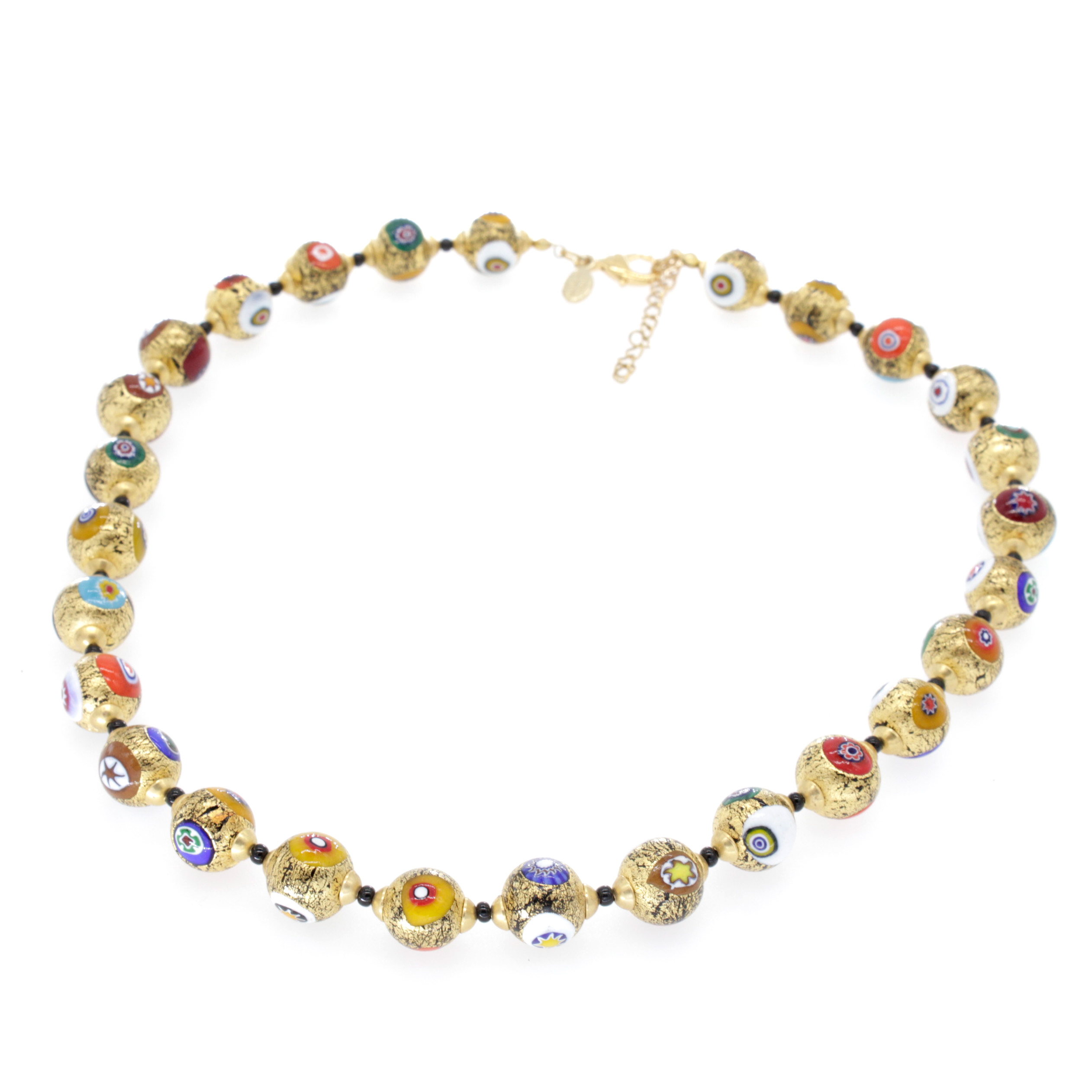 Collier Concento Oro - echtes Muranoglas - gold bunt