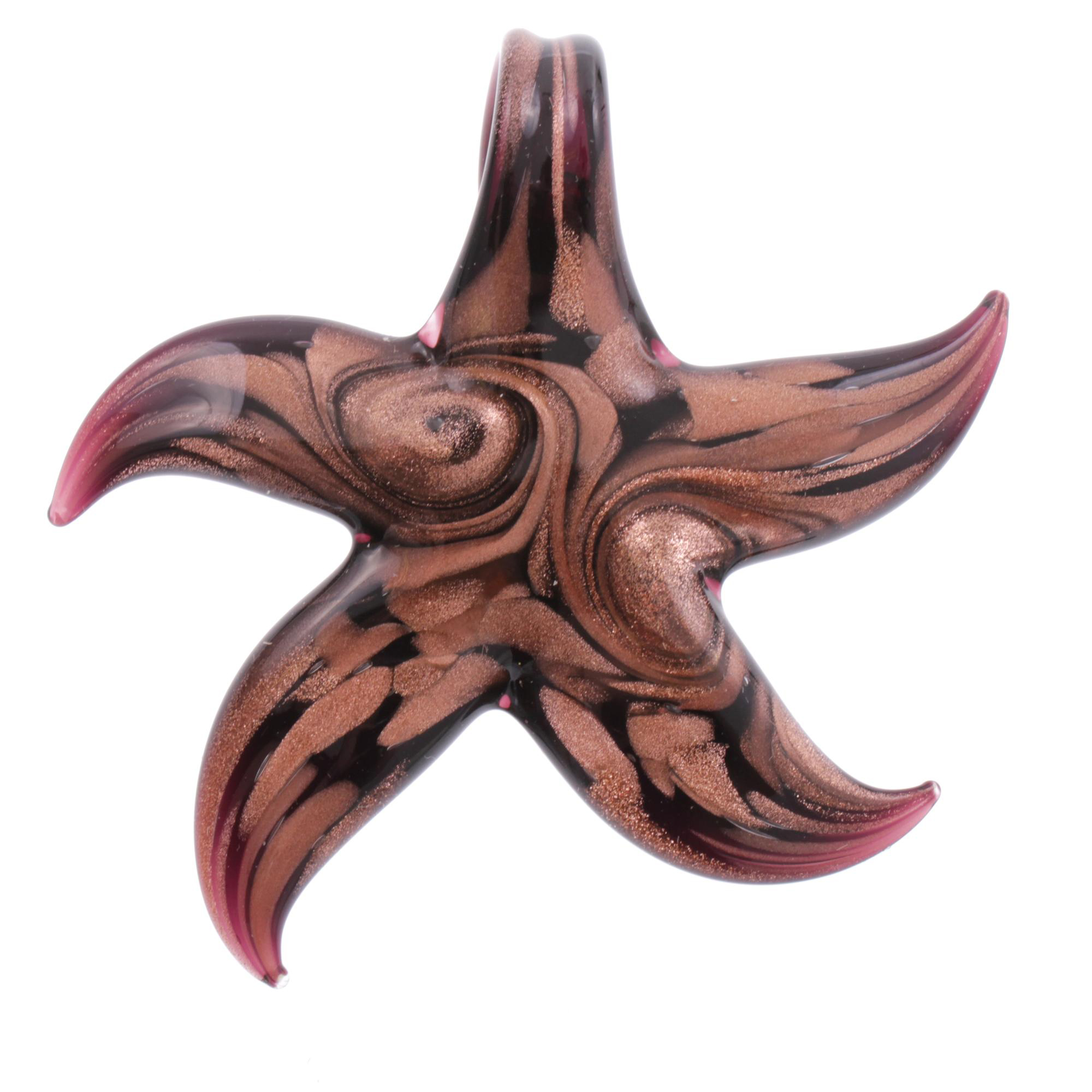 Murano Glas Seestern "Facella" Anhänger-kupfer