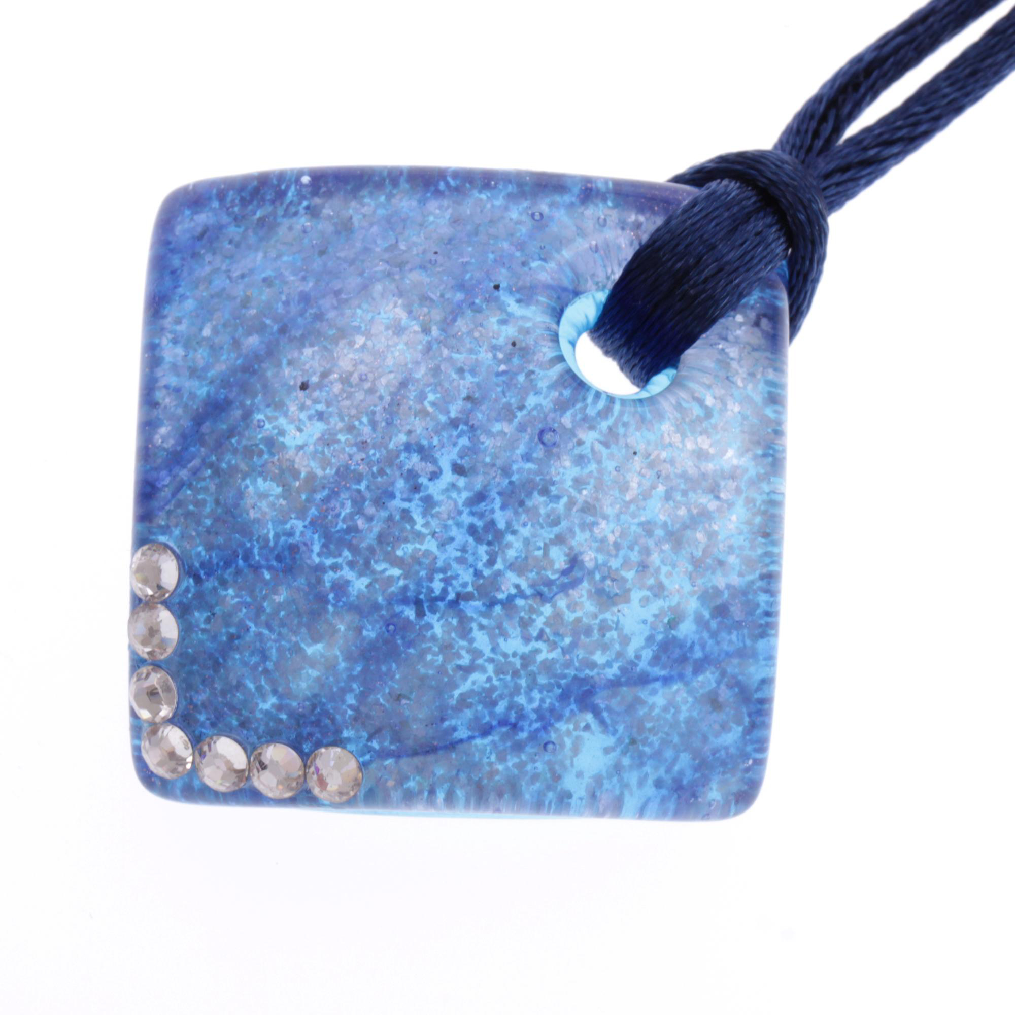 Collier "Giulia" Halskette Murano Glas-blau