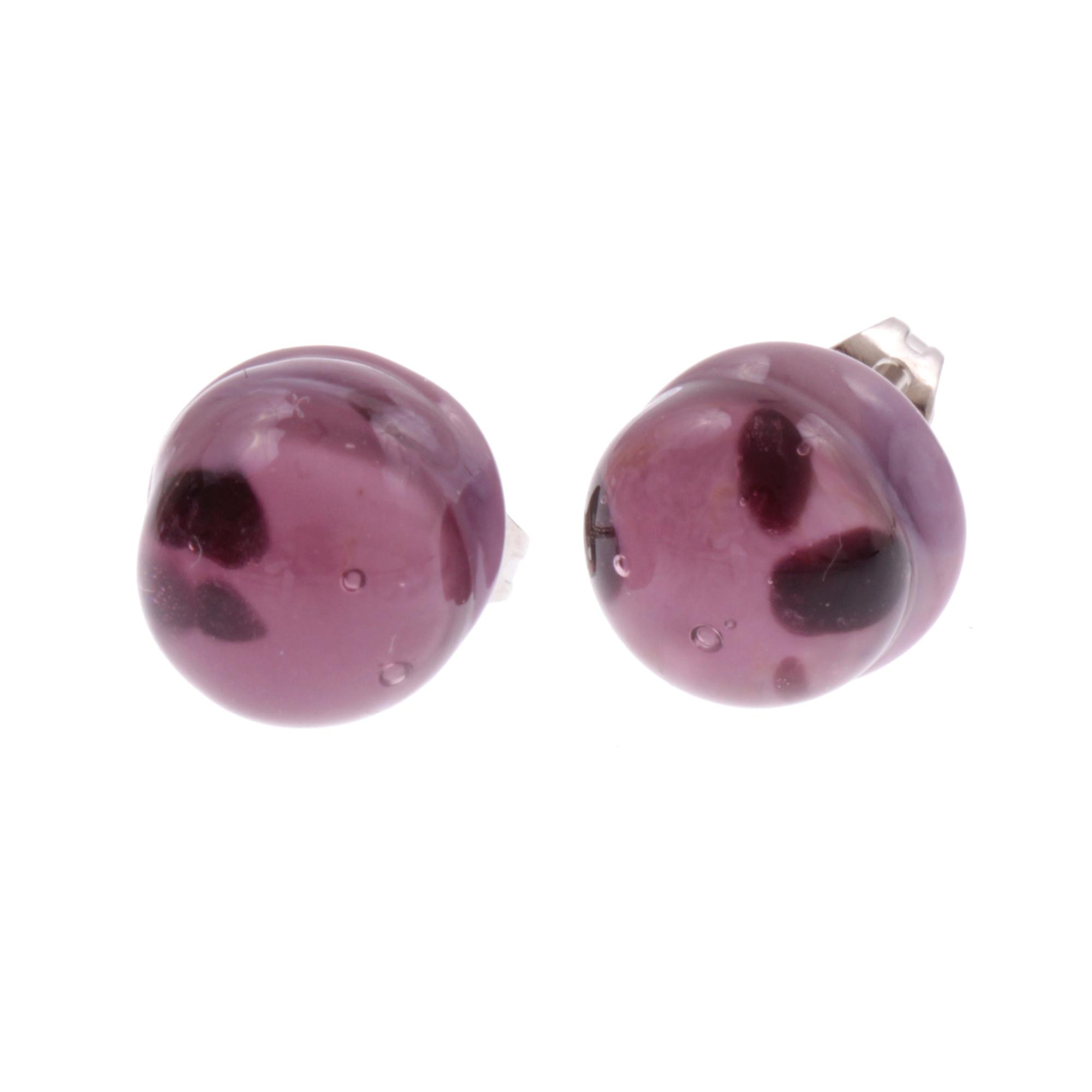 Ohrstecker Murano Glas "Spina Attesa" Ohrschmuck -lila