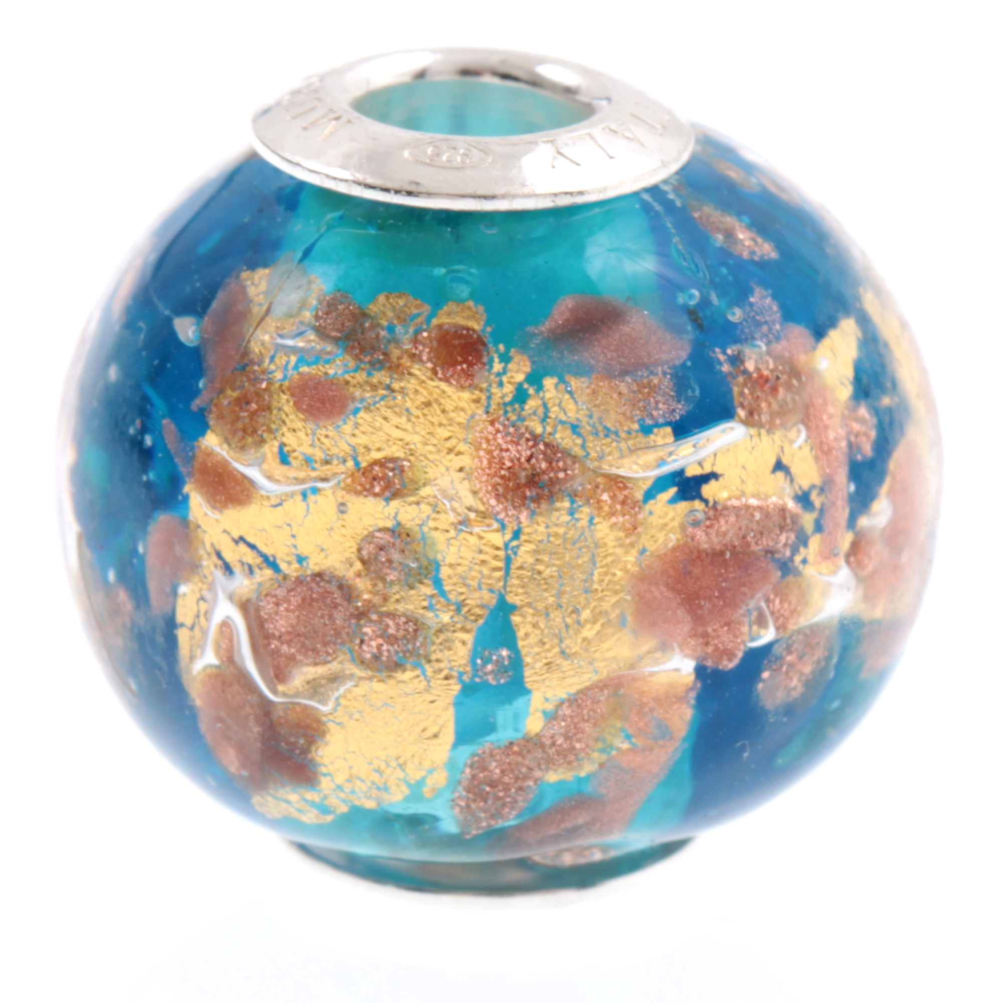 Big One Murano Glas Bead "Pallone" -türkis Big One Murano Glas Bead "Pallone" -türkis