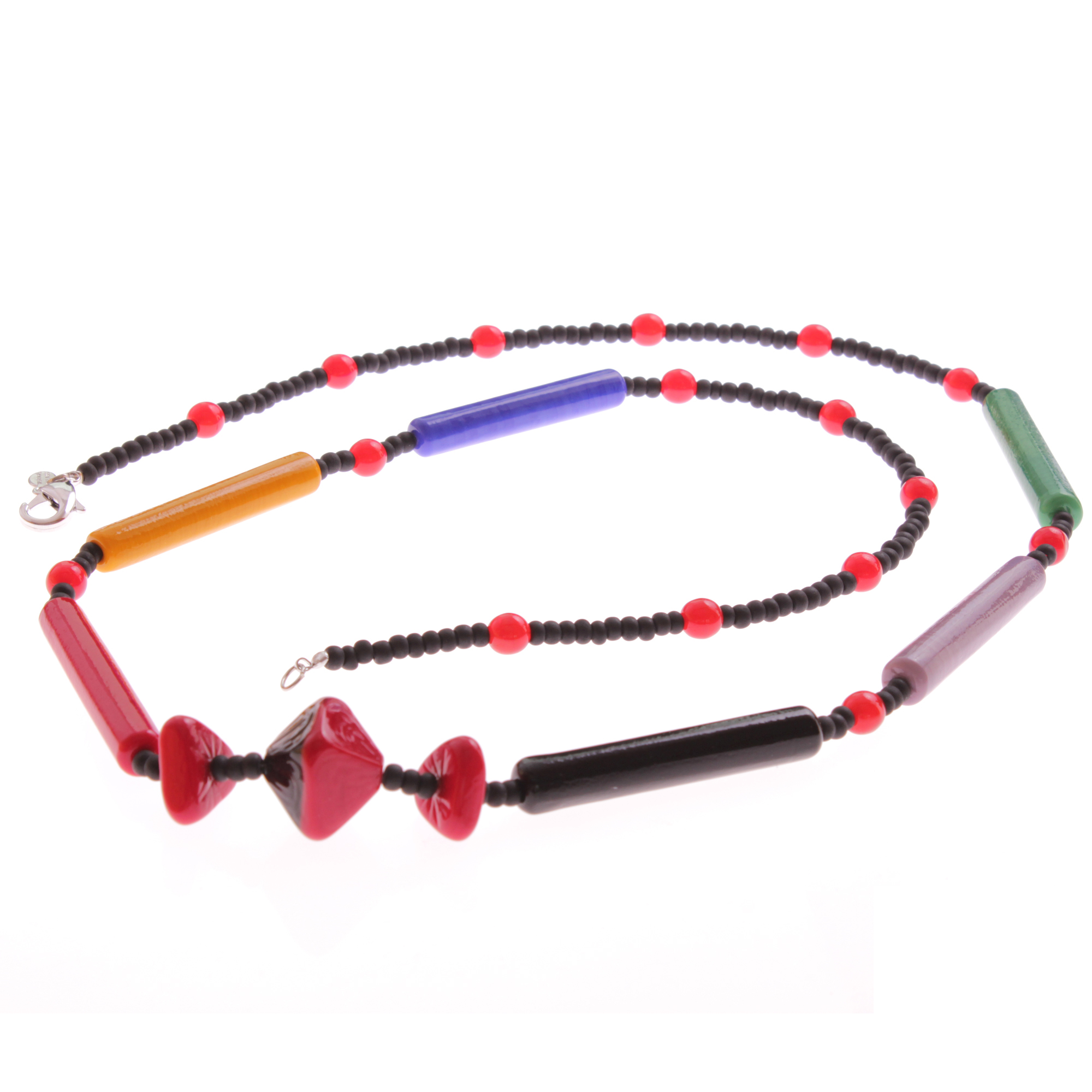 Langes Muranoglas Collier "Chloe" -bunt