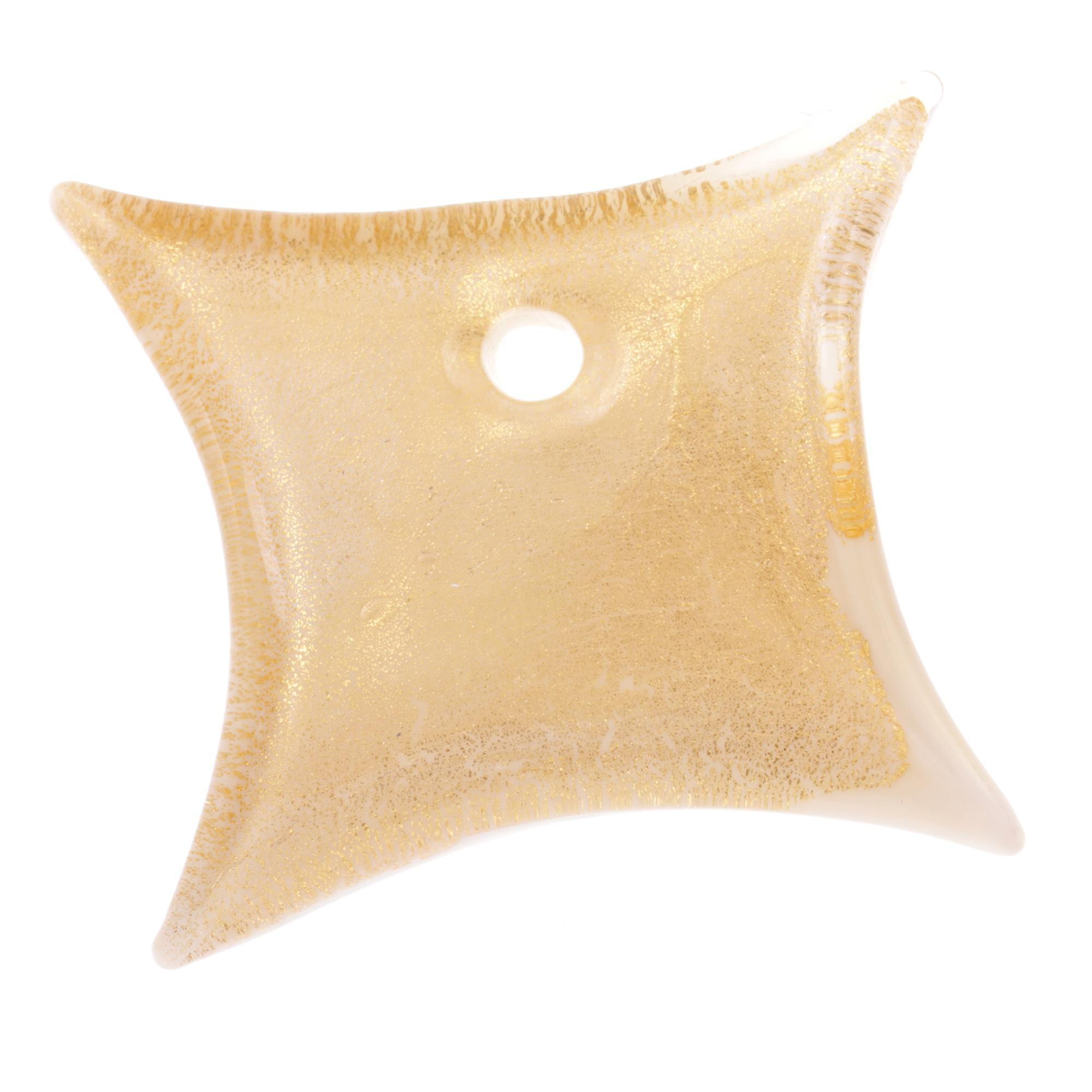 Exquisiter Murano Glas Anhänger "Losanga" -gold
