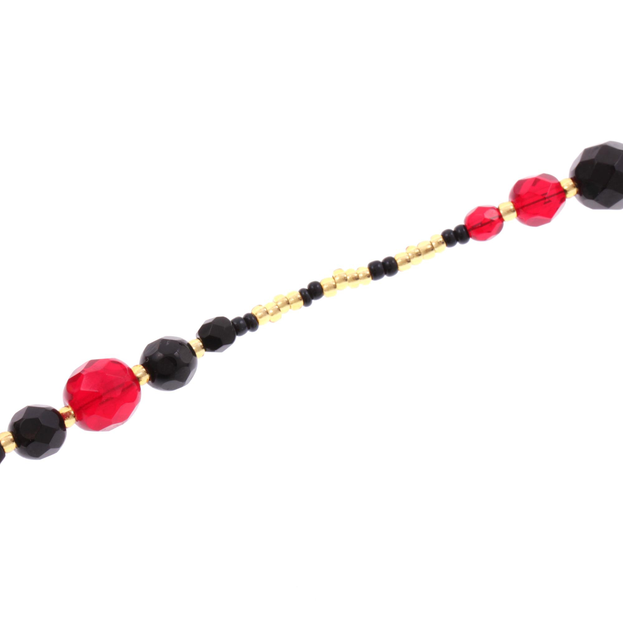 Wunderschönes Collier "Animo" Murano Glas Halsschmuck-rot-gold
