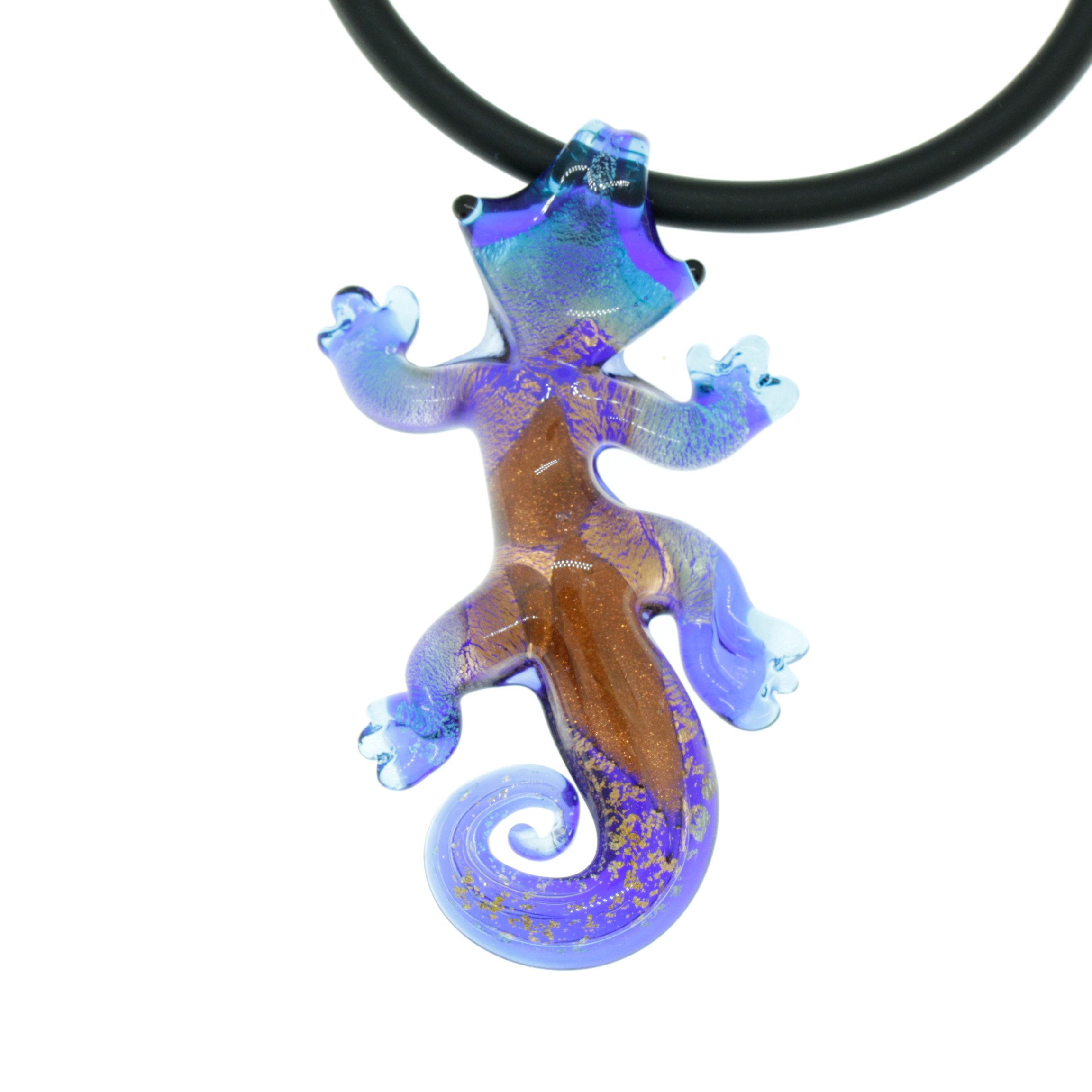 Muranoglas Anhänger Picco Geco Deluxe - blau kupfer Muranoglas Anhänger Picco Geco Deluxe - blau kupfer