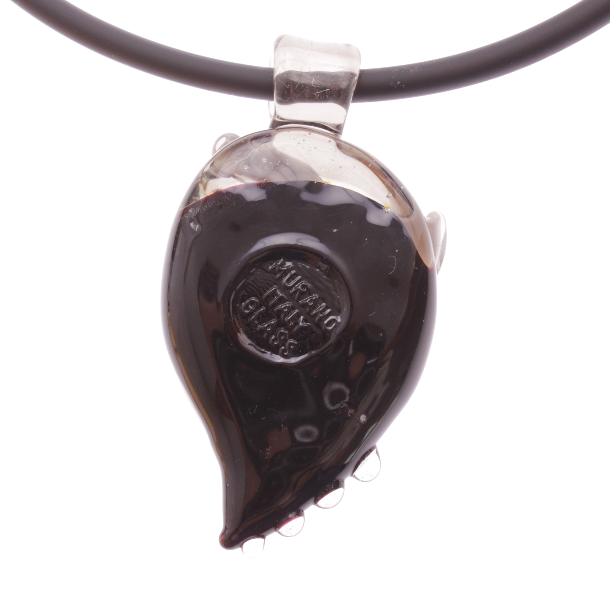 Eine wundervolle Eule aus Muranoglas Model "Grande Gufo"-lila silber