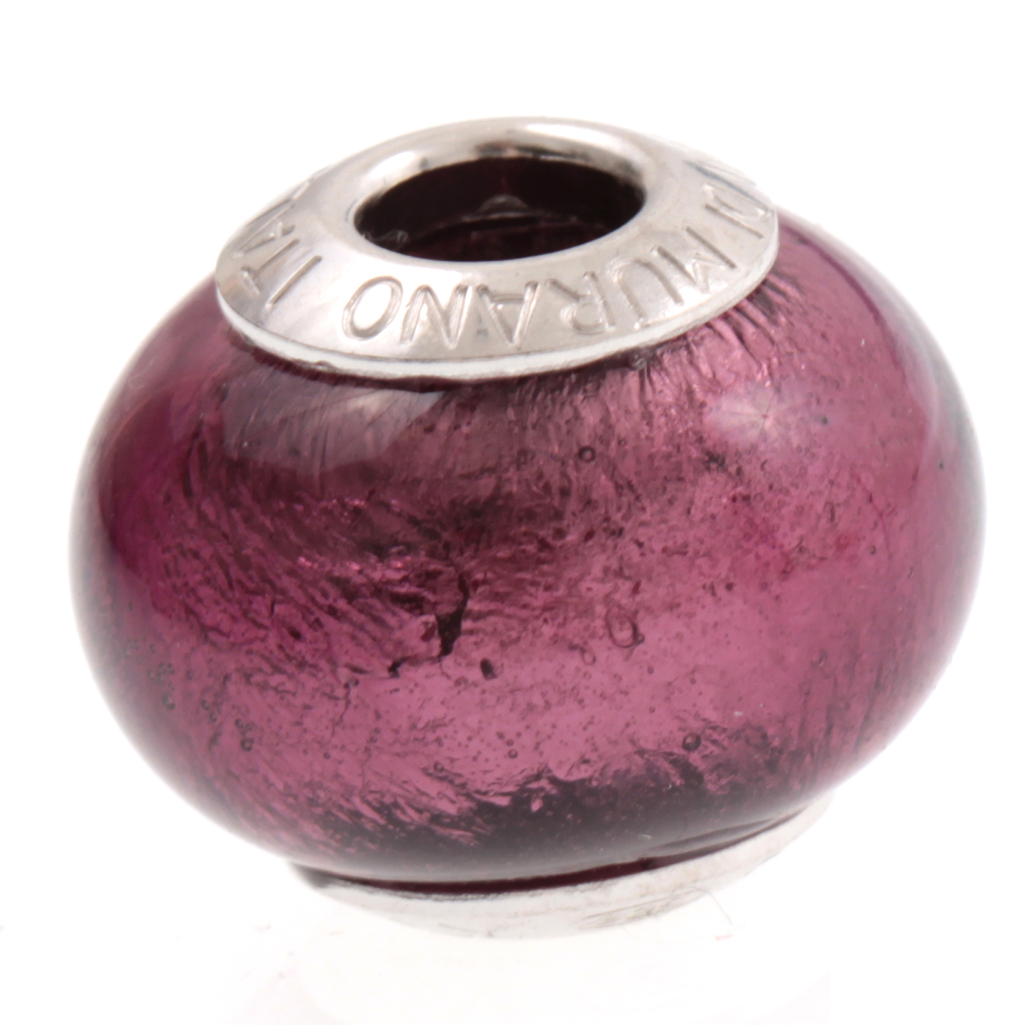 Murano Glas Bead "Ciclo II" 925 Sterling Silber Charm-amethist Murano Glas Bead "Ciclo II" 925 Sterling Silber Charm-amethist