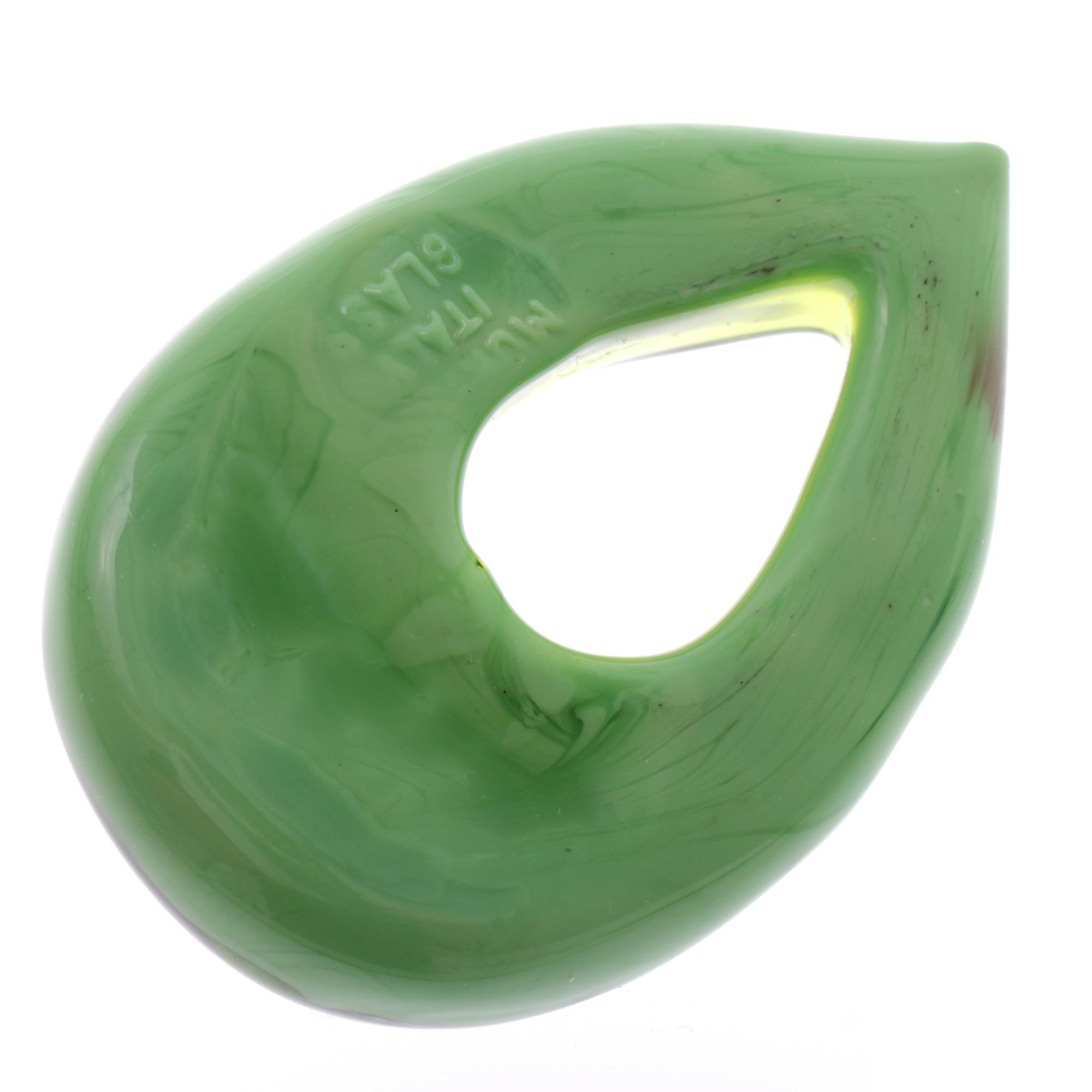 Erlesener Murano Glas Anhänger Model "Drop"-grün