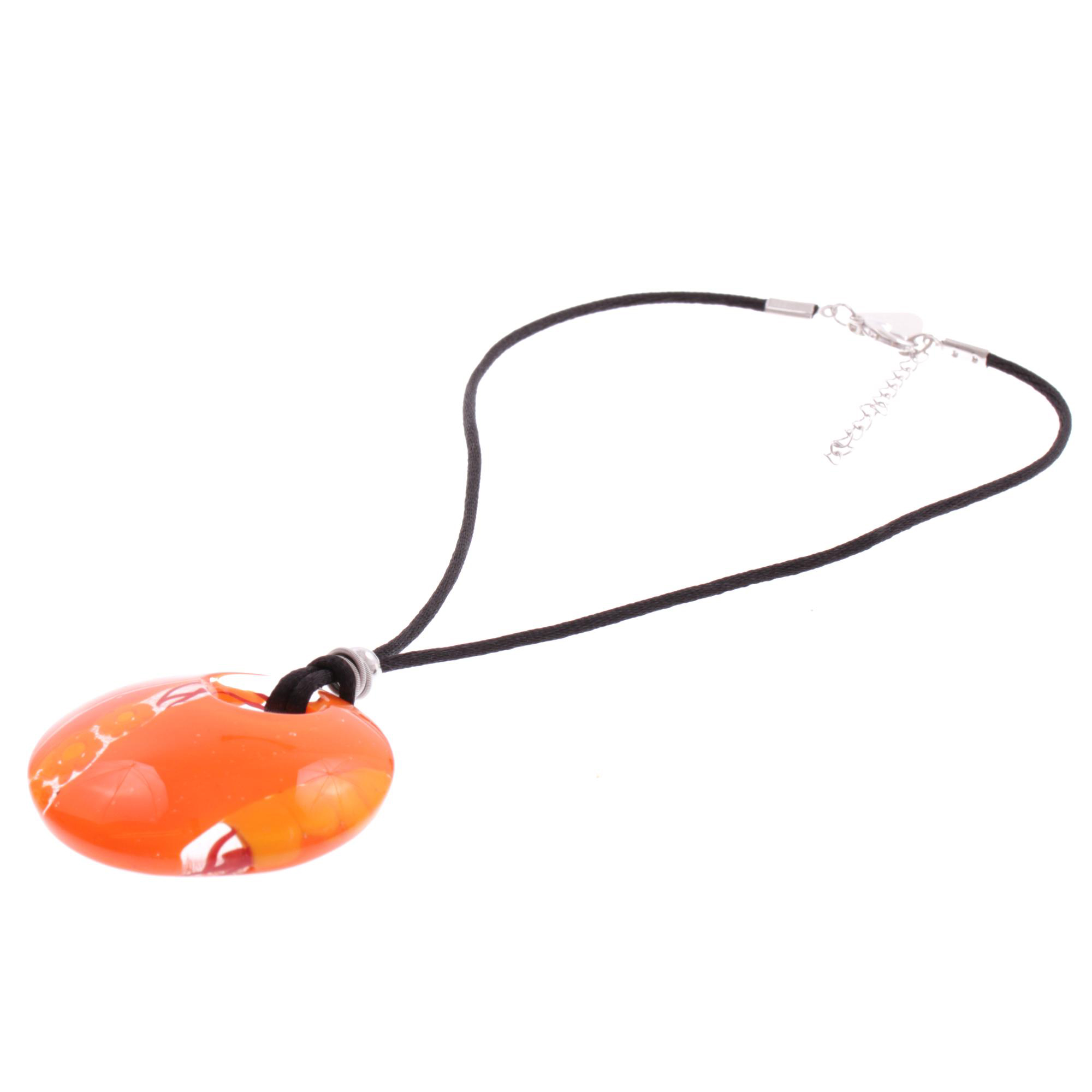 Murano Glas Collier "Starlight II" Halskette -orange