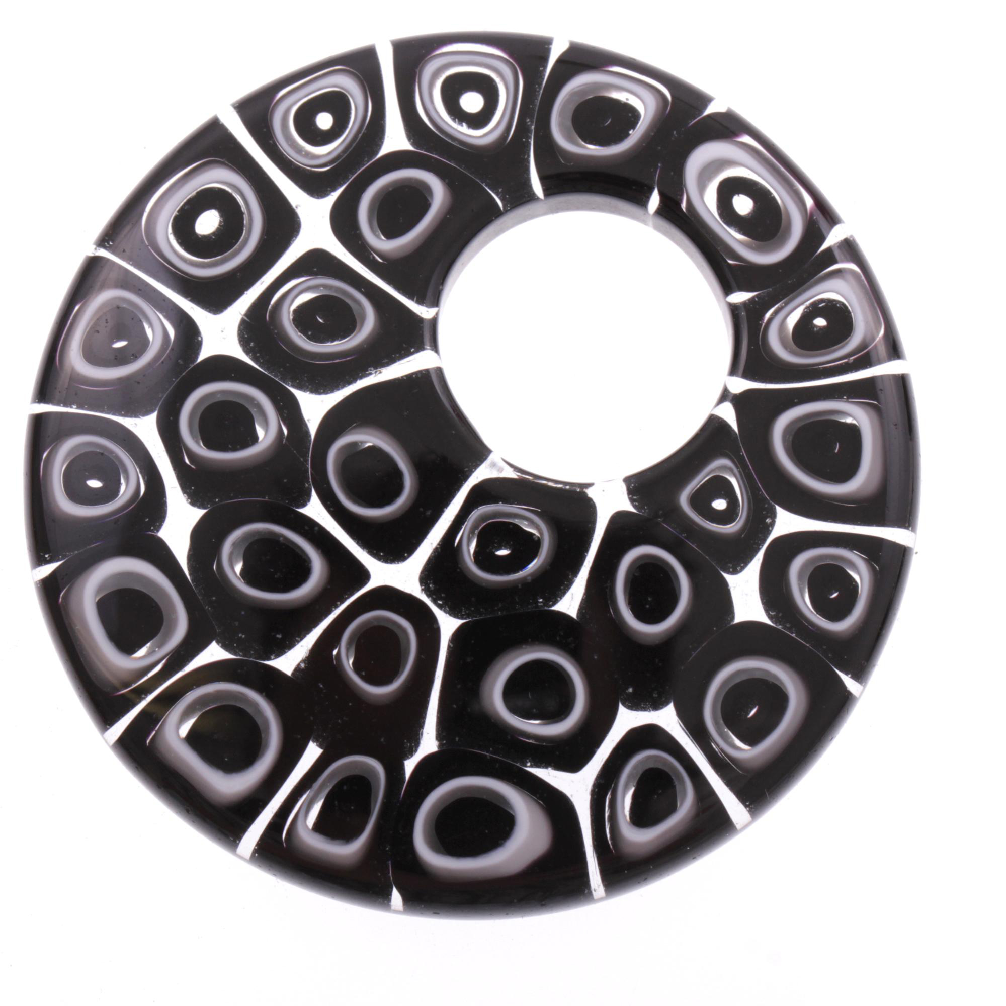 Mille Fiori Anhänger "Chiva" Murano Glas -schwarz