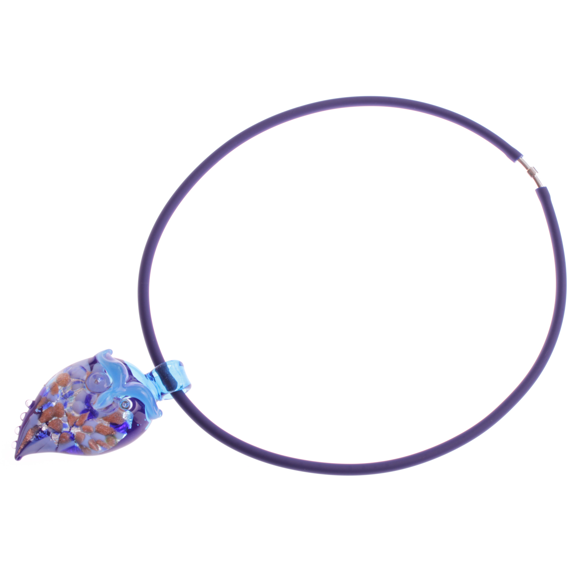 Eine wundervolle Eule aus Muranoglas Model "Grande Gufo"-blau-silber