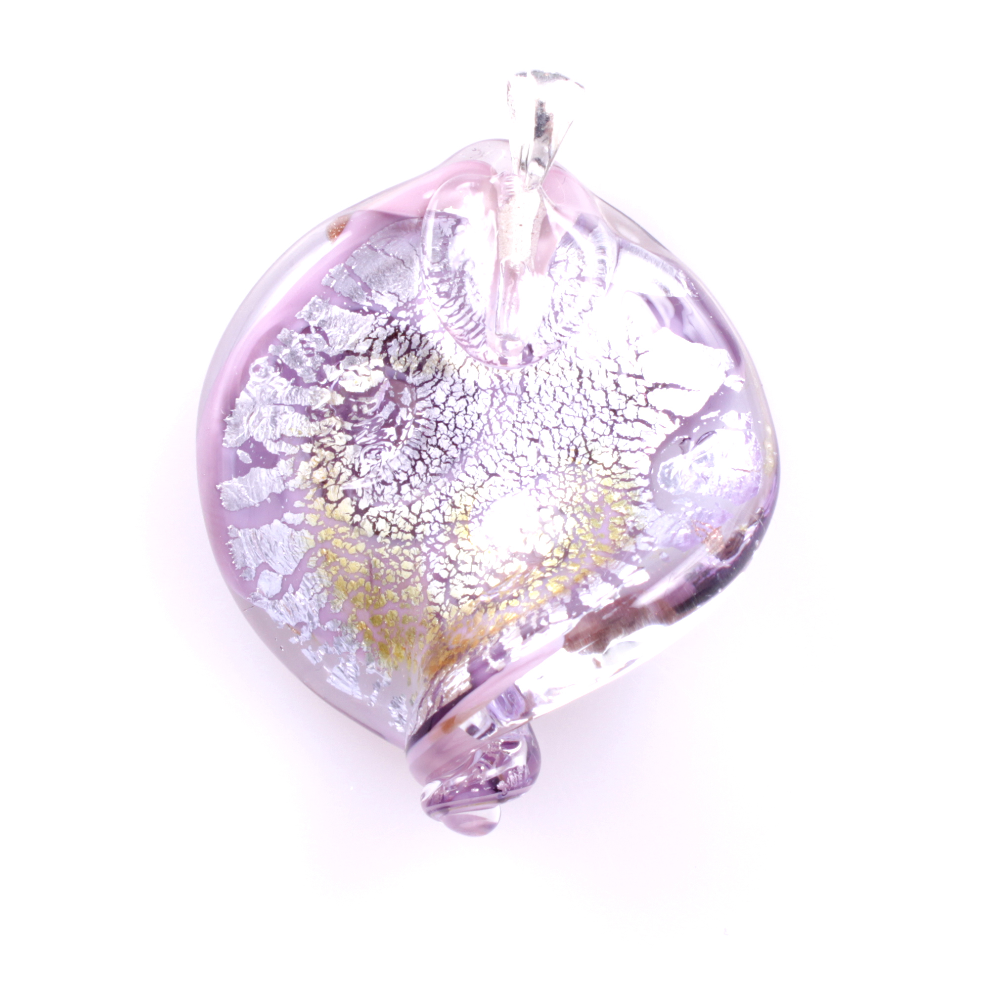 Wunderschöner Murano Glas Anhänger "Christelle II" inkl. Kette!-amethist-silber