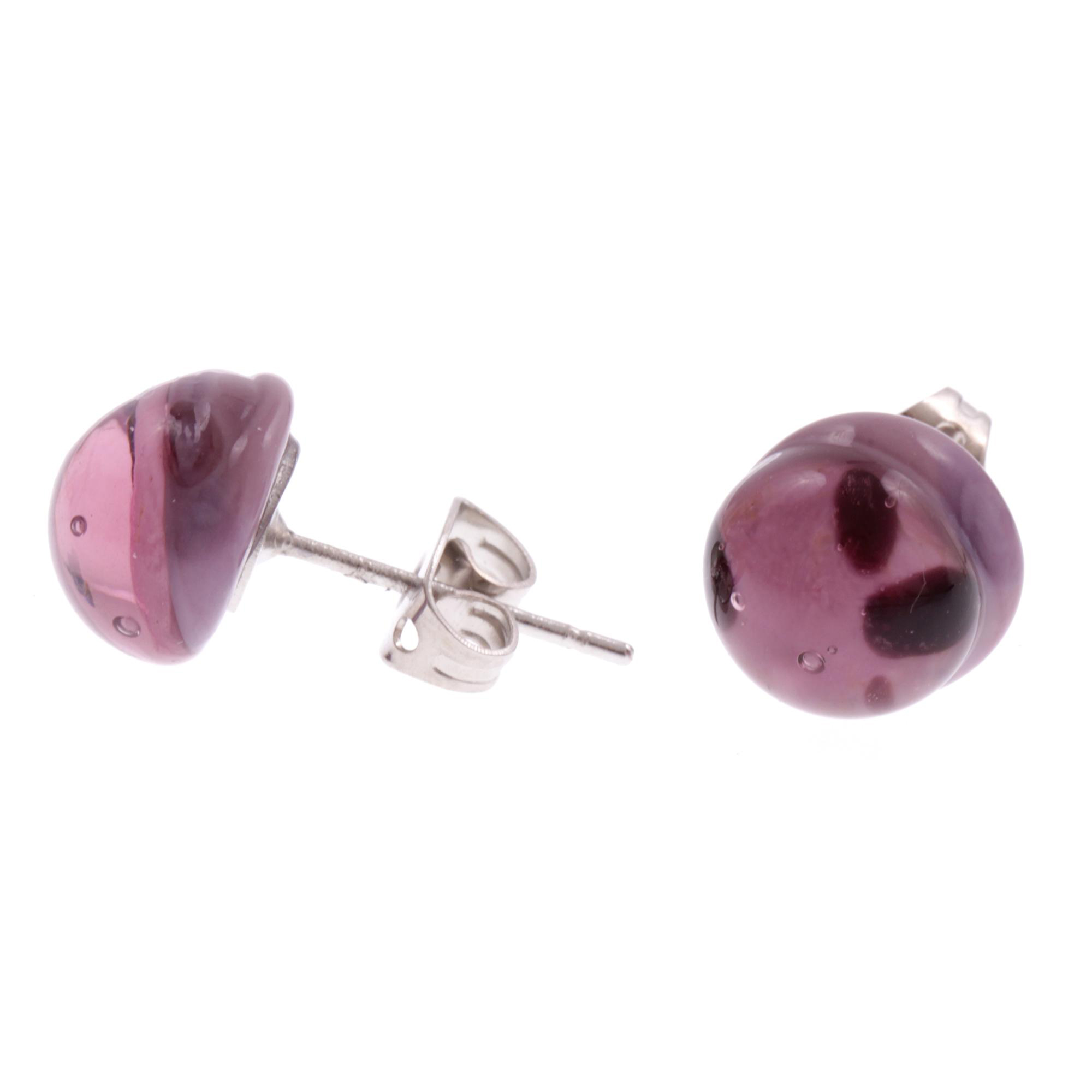 Ohrstecker Murano Glas "Spina Attesa" Ohrschmuck -lila