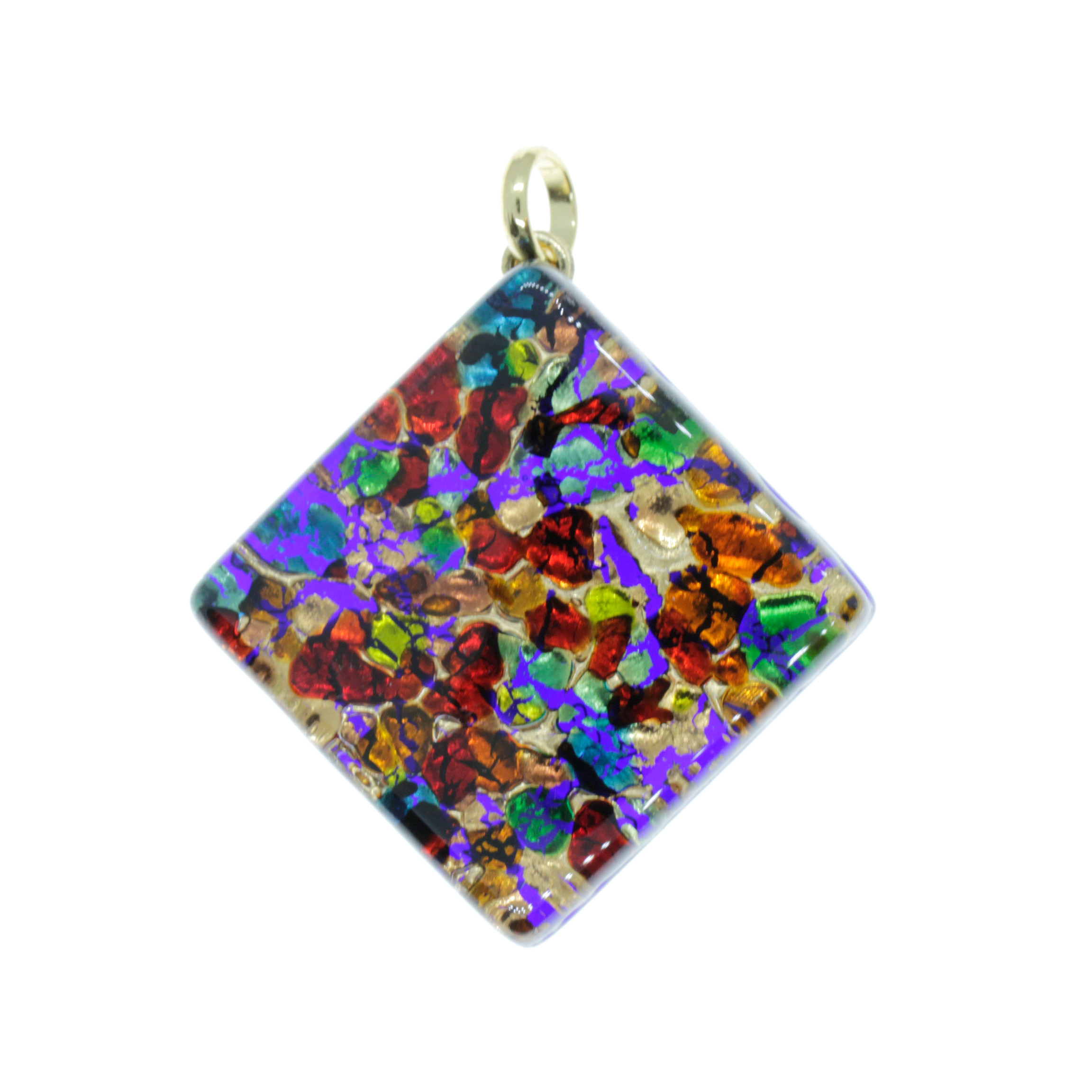 Murano Glas Anhänger "Brid II" -harlekin