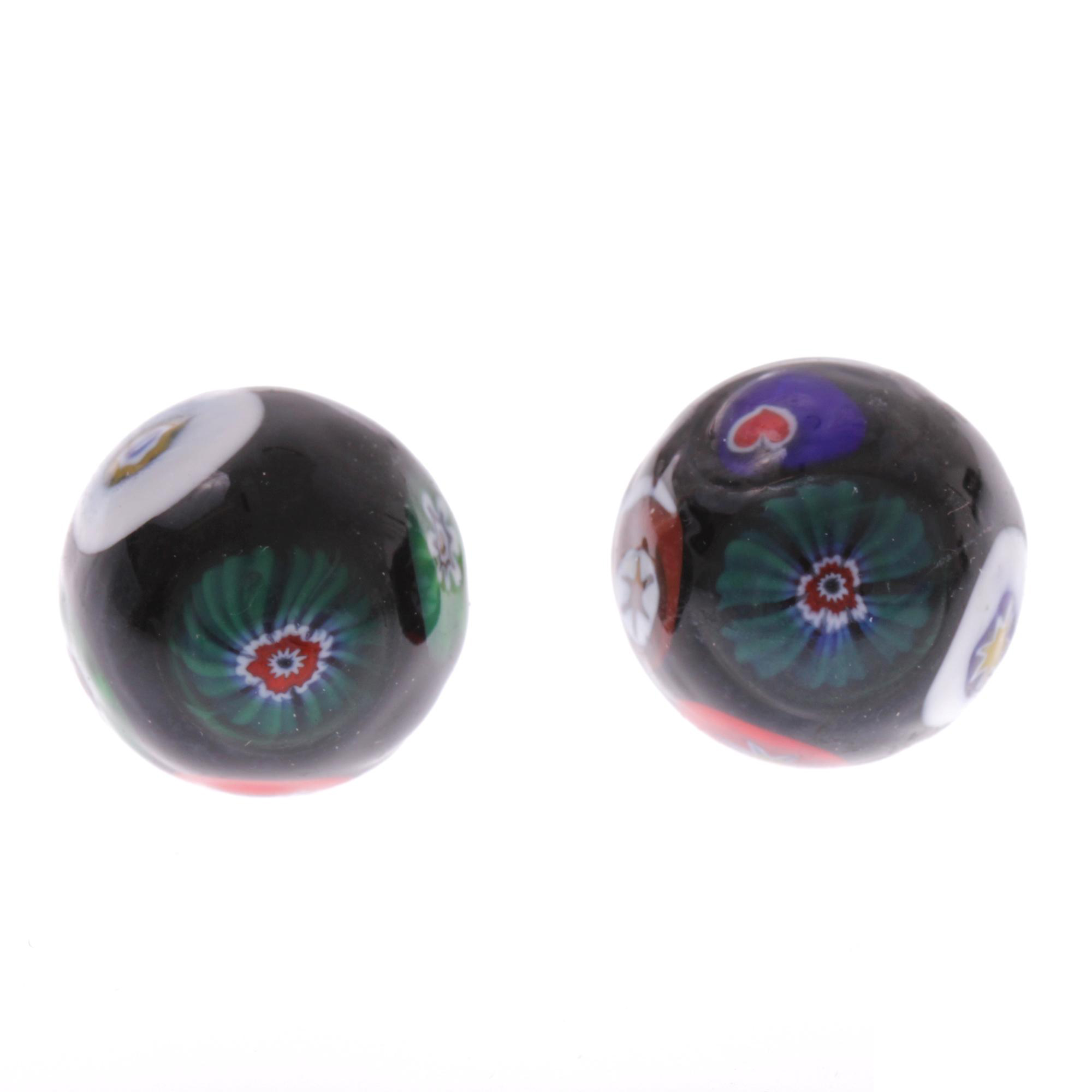 Ohrstecker im Mille Fiori Design "Faccia" Ohrschmuck-mille fiori gold