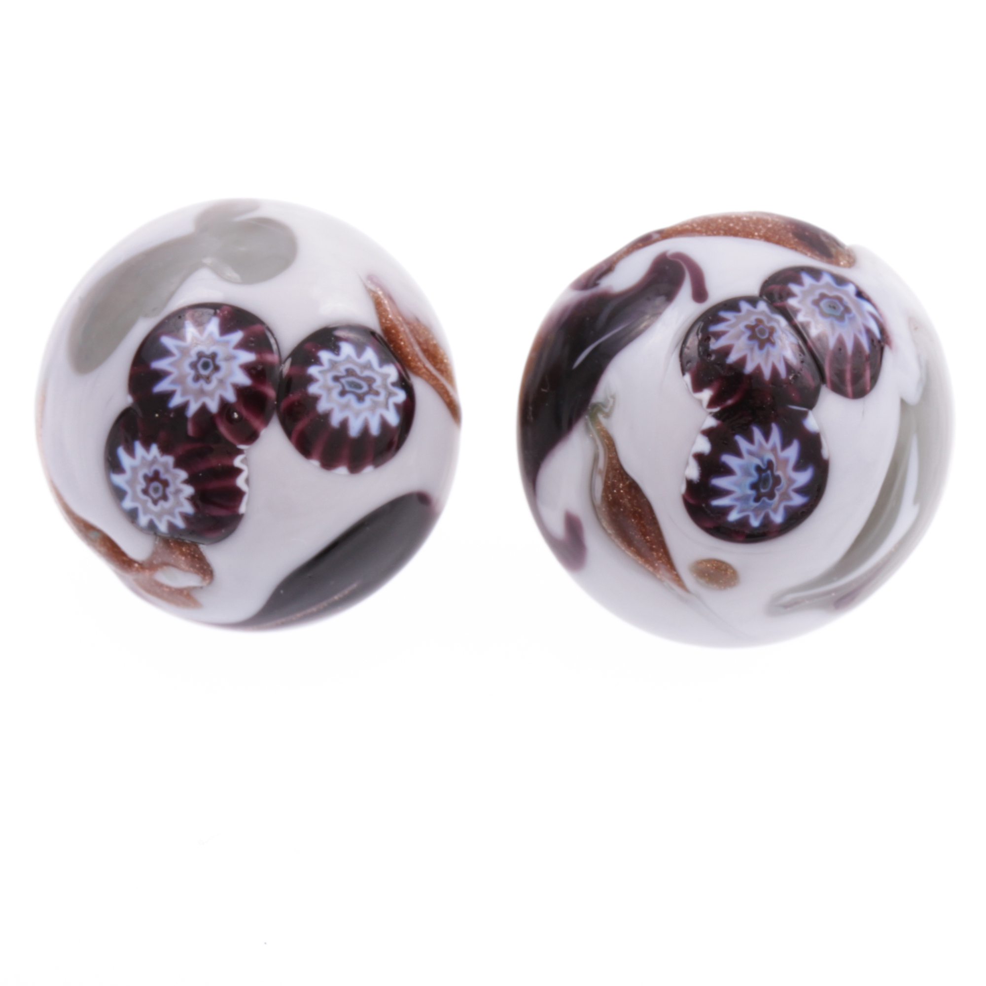Ein edler Ohrclip aus feinstem Murano Glas Modell "Mosaico"-schwarz-weiss Ein edler Ohrclip aus feinstem Murano Glas Modell "Mosaico"-schwarz-weiss