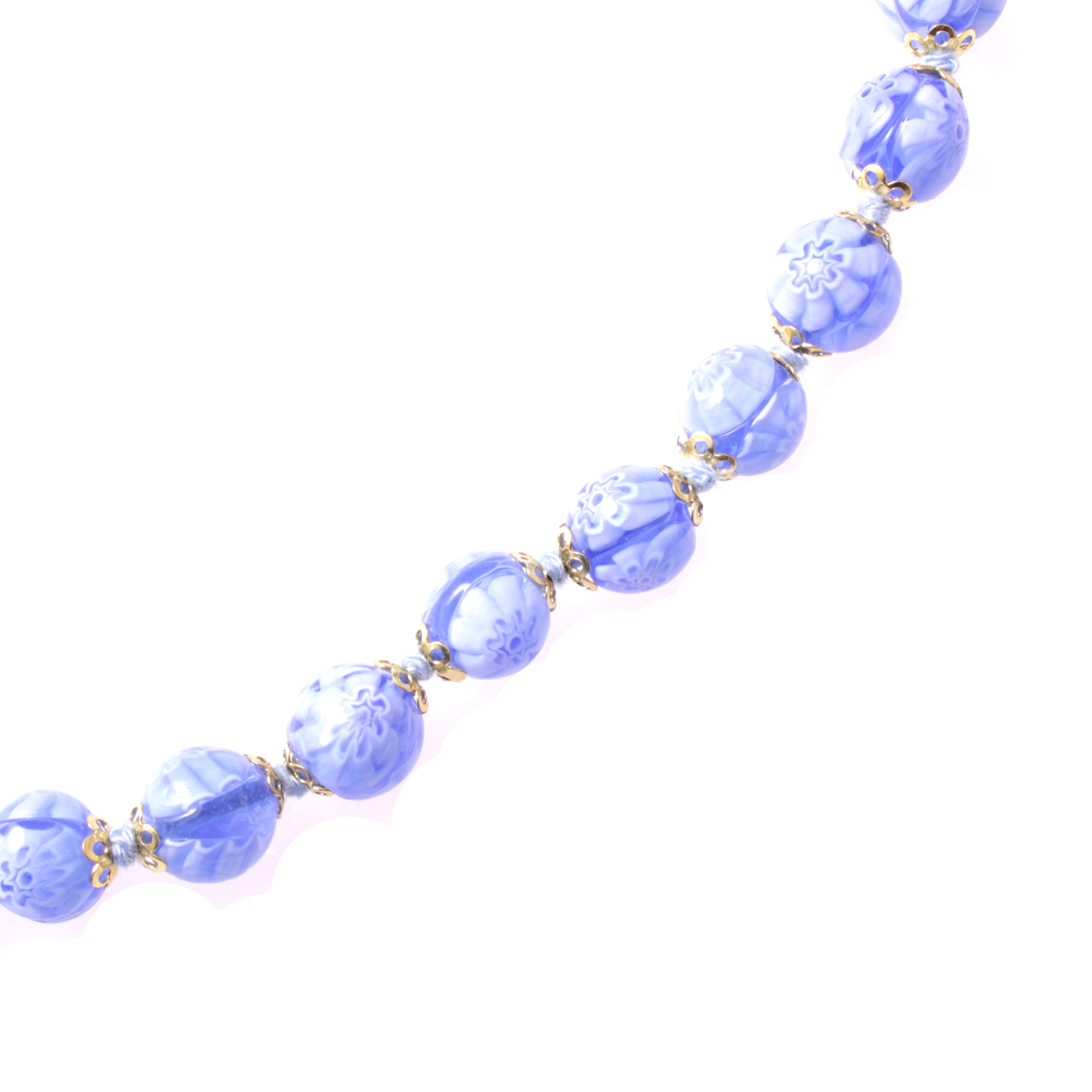 Exklusive Mille Fiori Halskette "Concento uni" Collier -hellblau