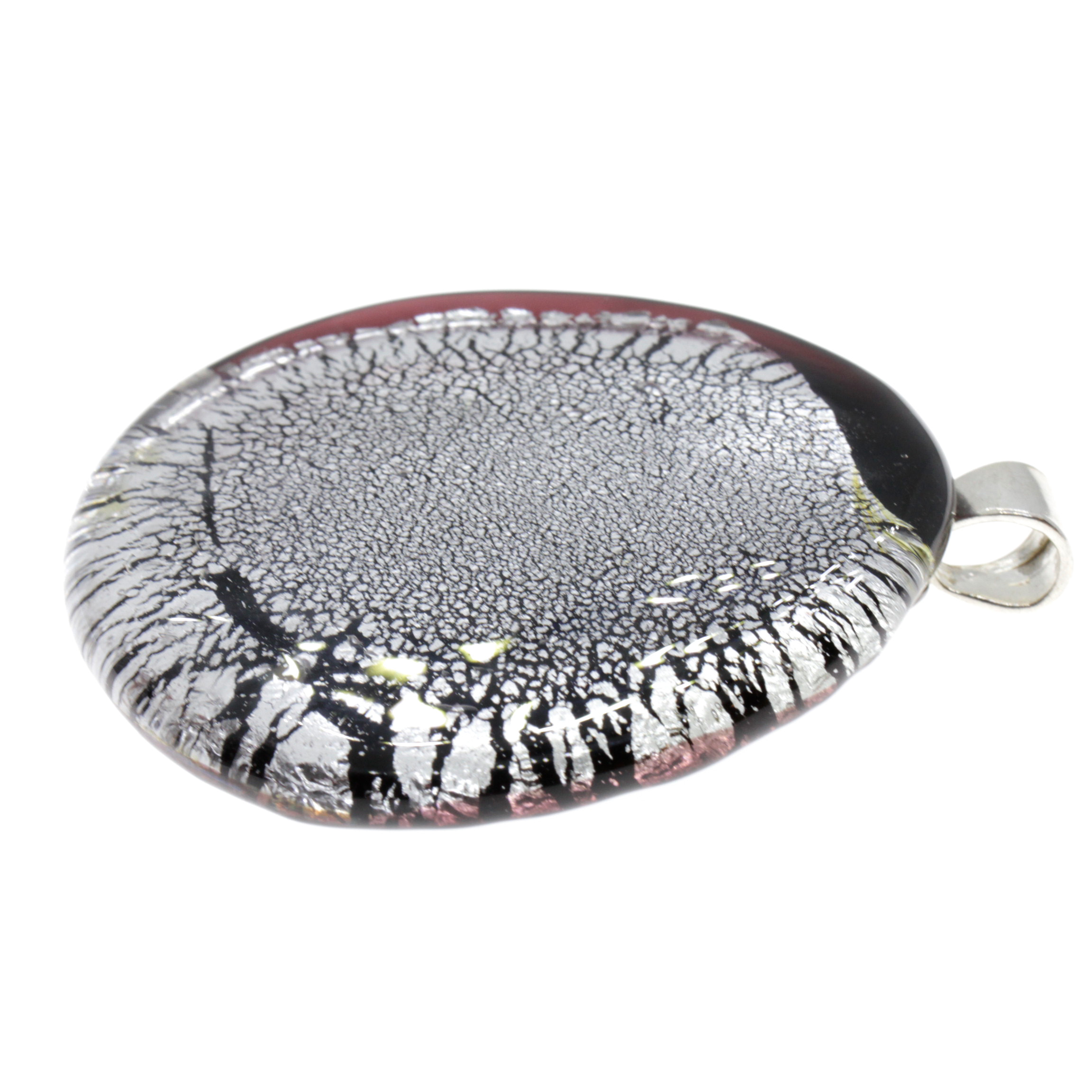 Traumhaft schöner Murano Glas Anhänger "Onorio" -silber