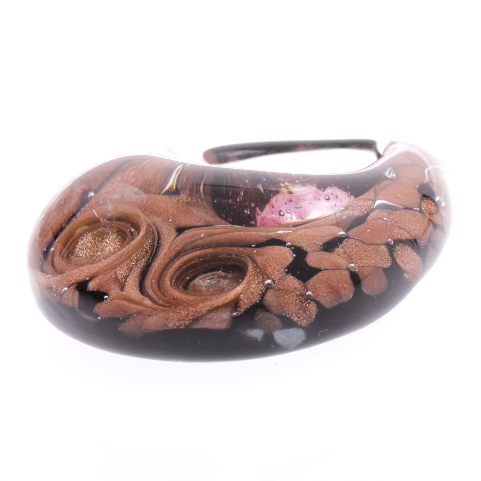 Erlesener Murano Glas Anhänger Model "Drop"-kupfer