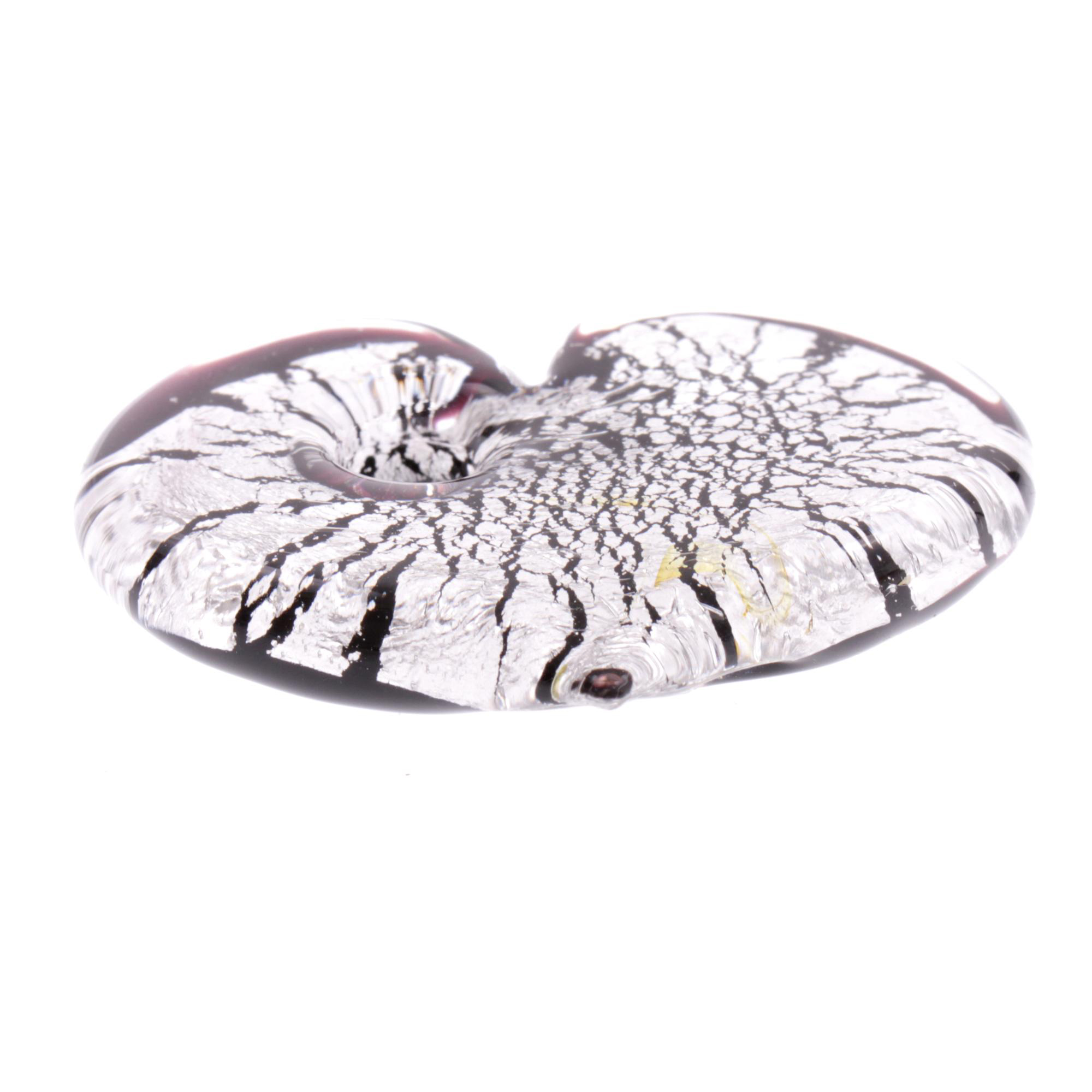 Ein Herz Anhänger aus Murano Glas "Picco Animo" -silber