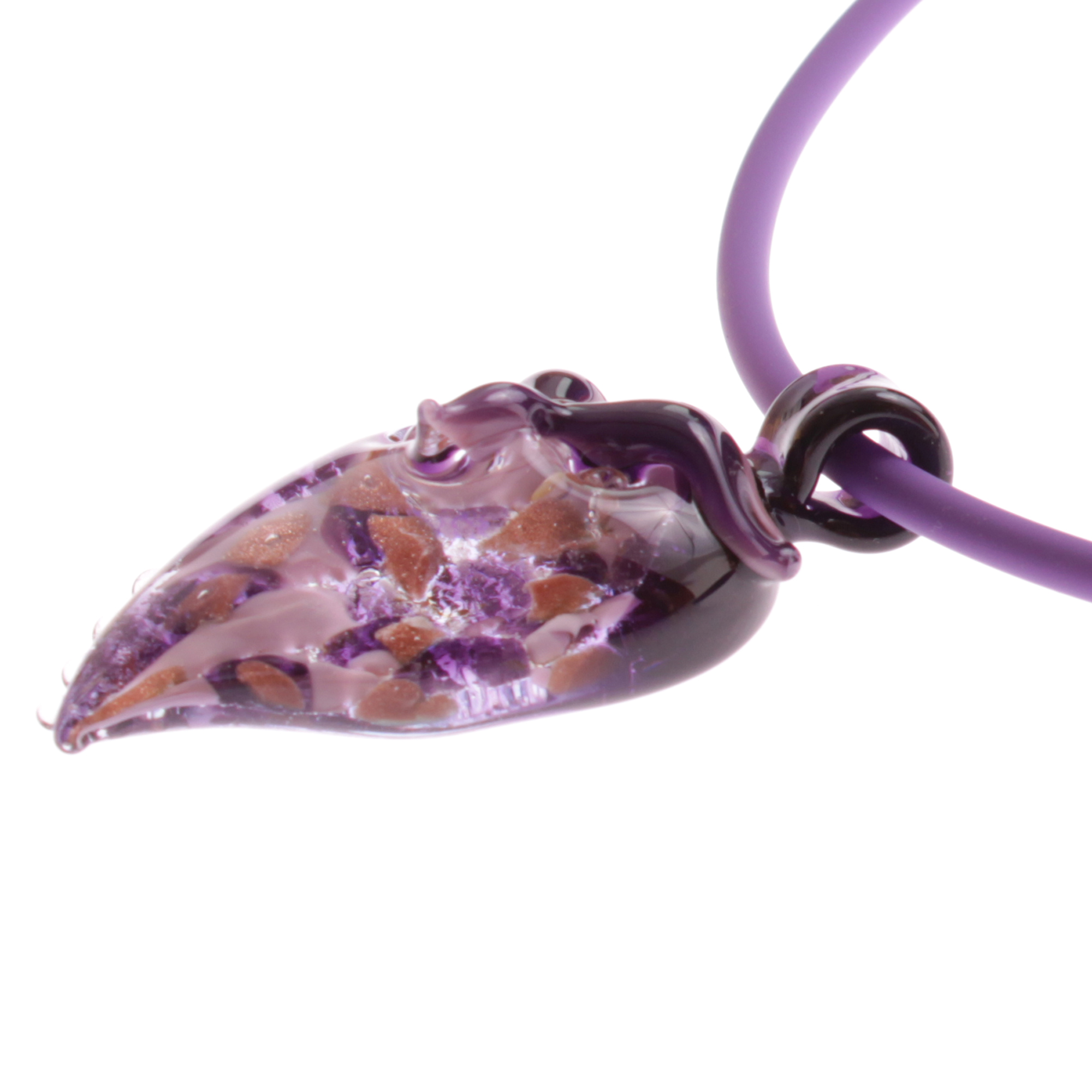 Eine wundervolle Eule aus Muranoglas Model "Grande Gufo"-amethist-silber