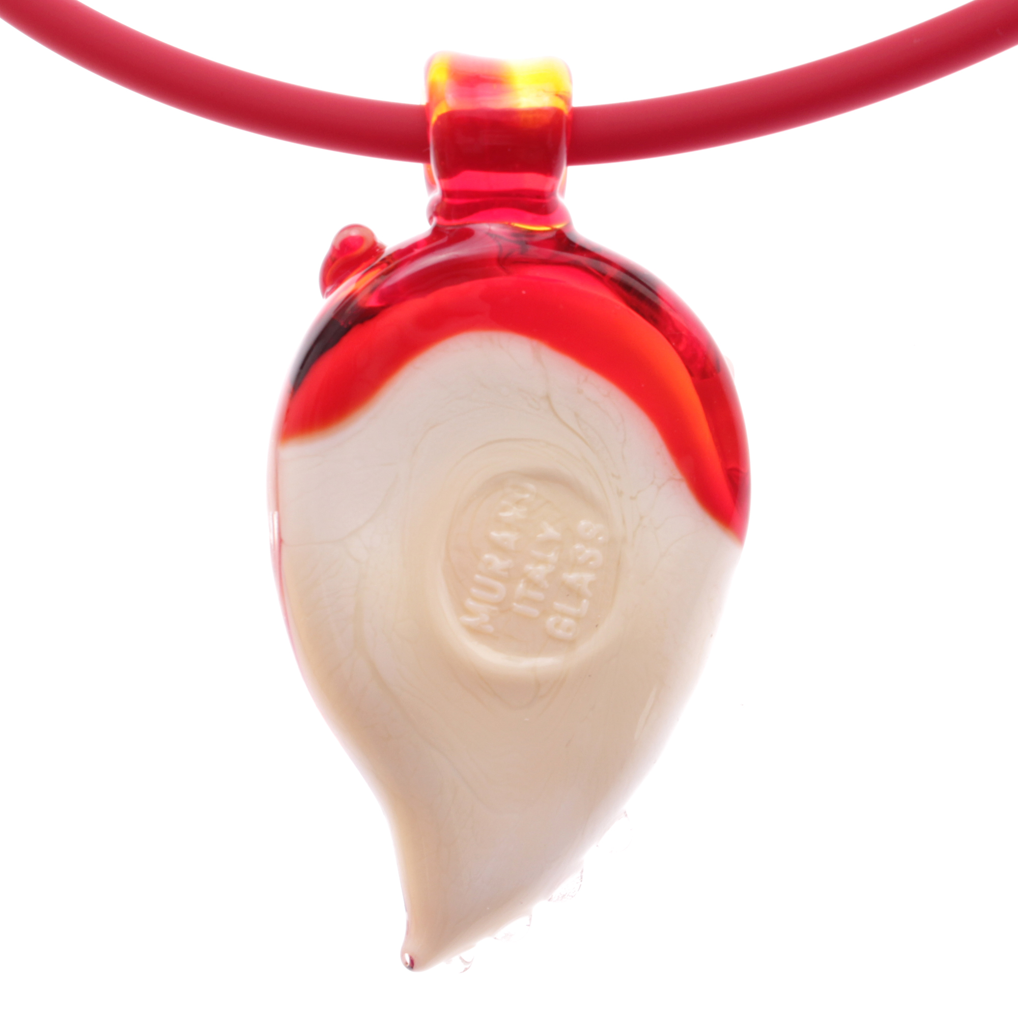 Eine wundervolle Eule aus Muranoglas Model "Grande Gufo"-rot-gold