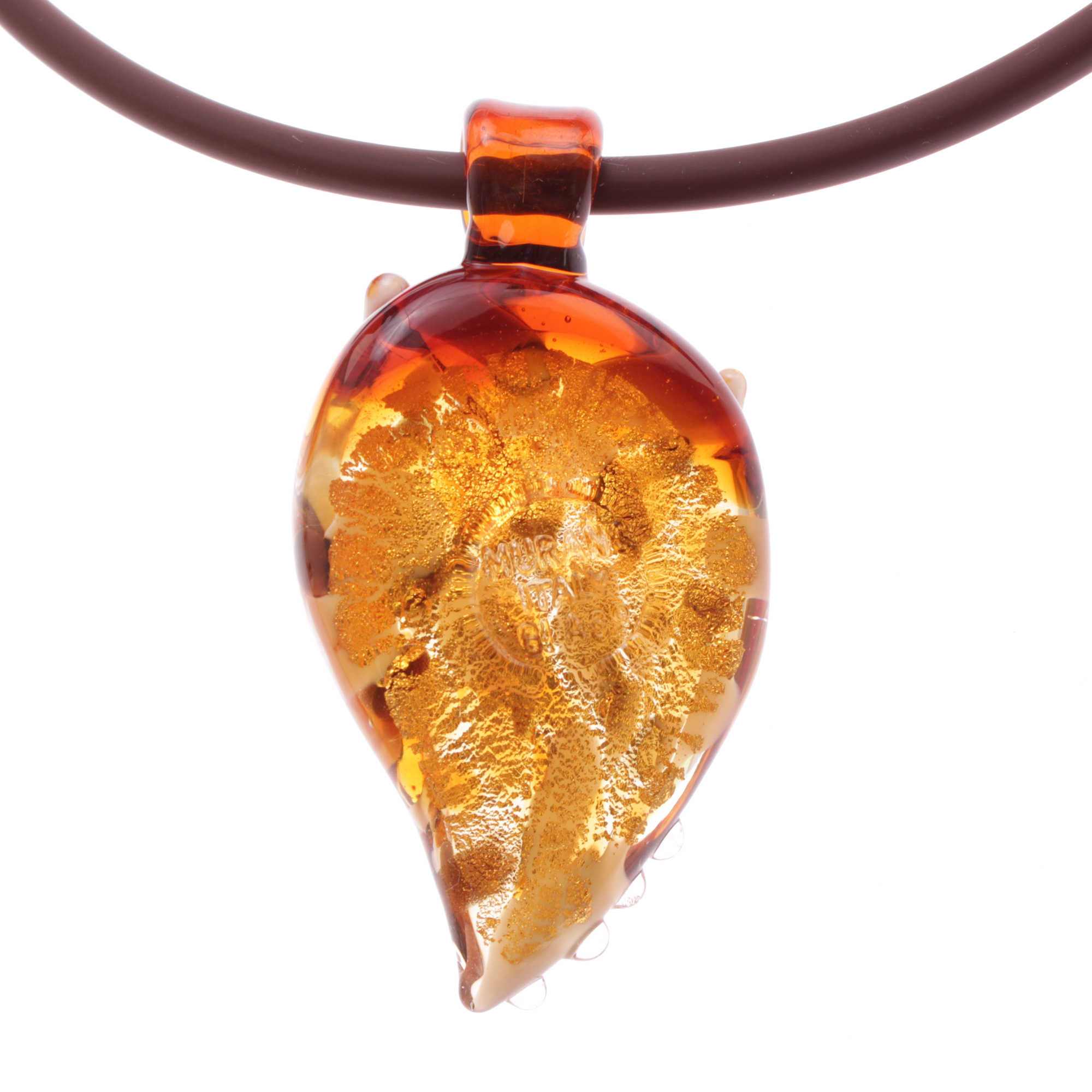 Eine wundervolle Eule aus Muranoglas Model "Grande Gufo"-amber-gold