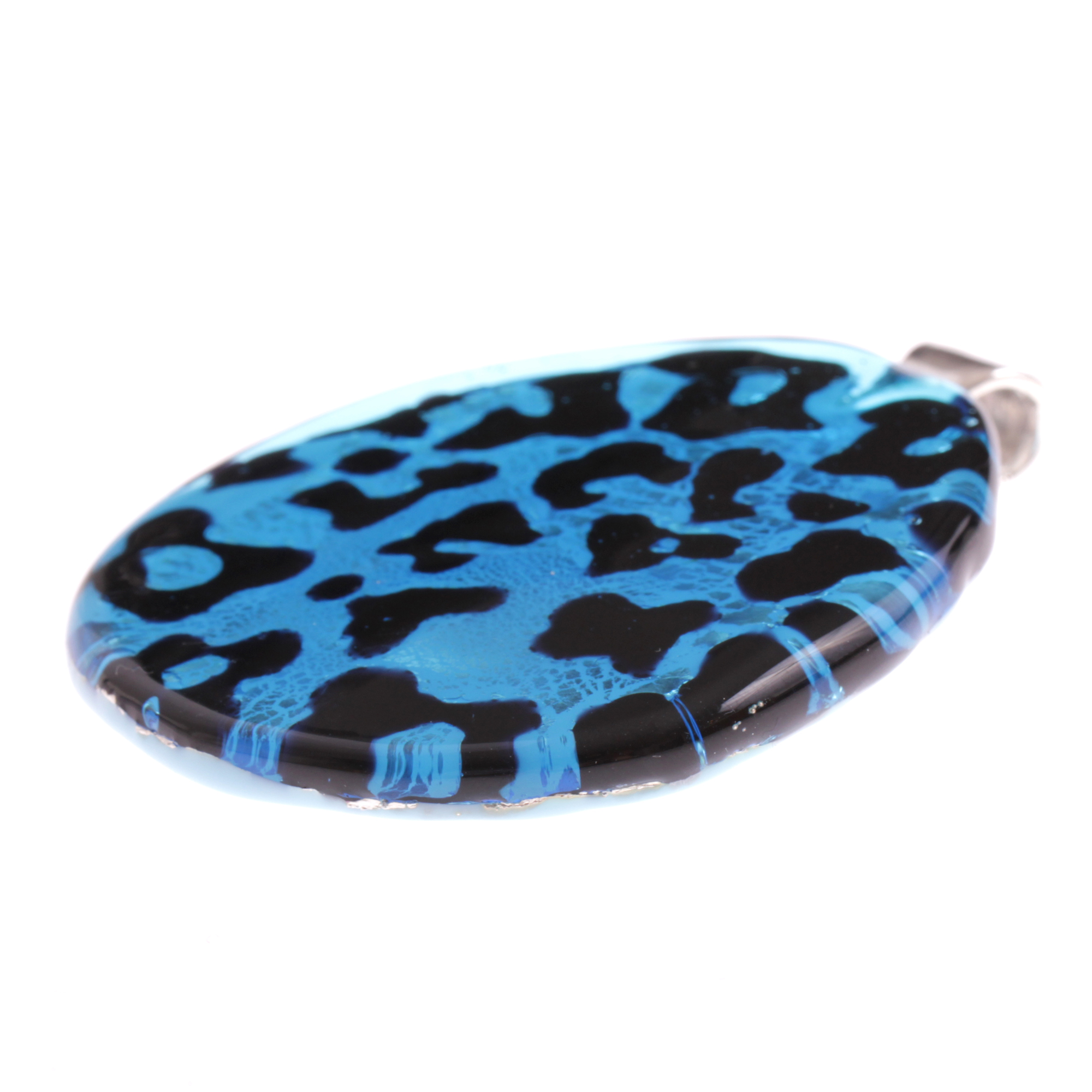 Traumhaft schöner Murano Glas Anhänger "Onorio" -blau tiger