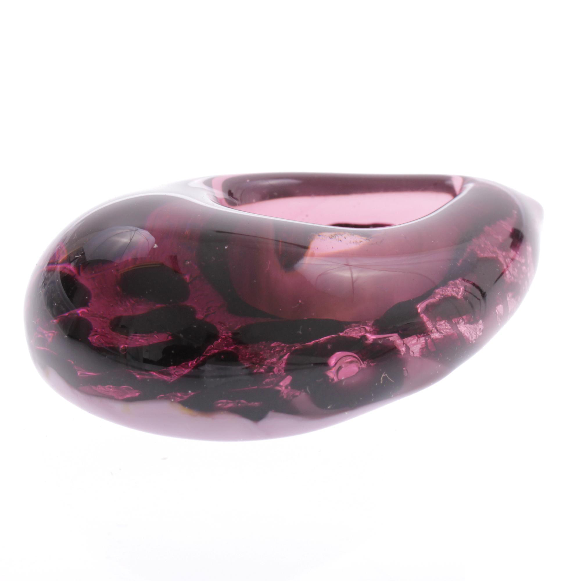 Erlesener Murano Glas Anhänger Model "Drop"-lila