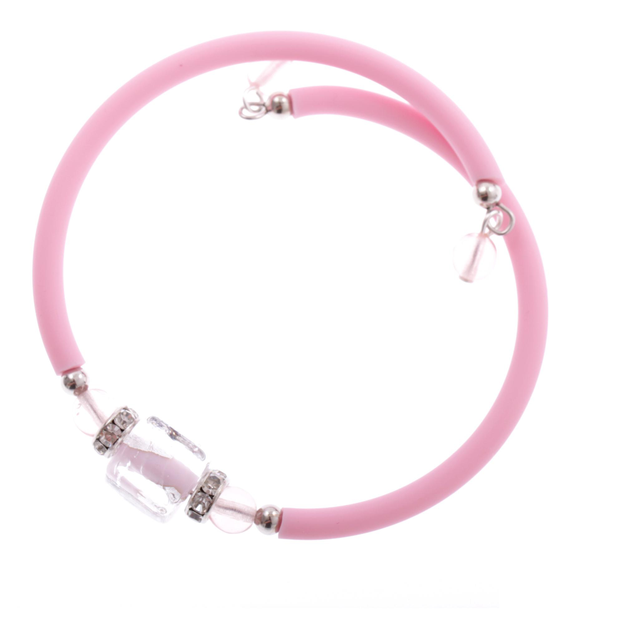 Flexibles Murano Glas Armband "Dutti" Armschmuck-rosa