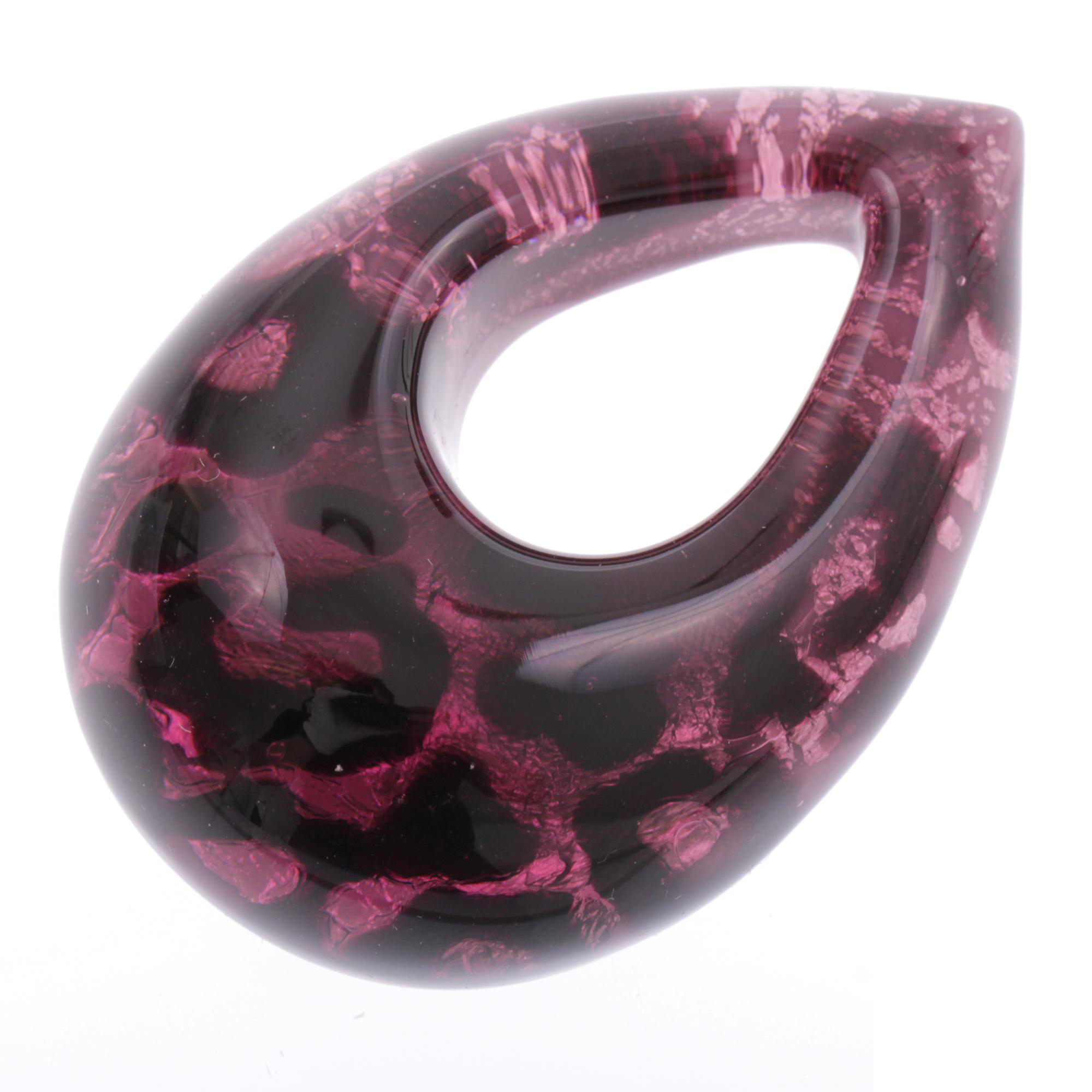 Erlesener Murano Glas Anhänger Model "Drop"-lila