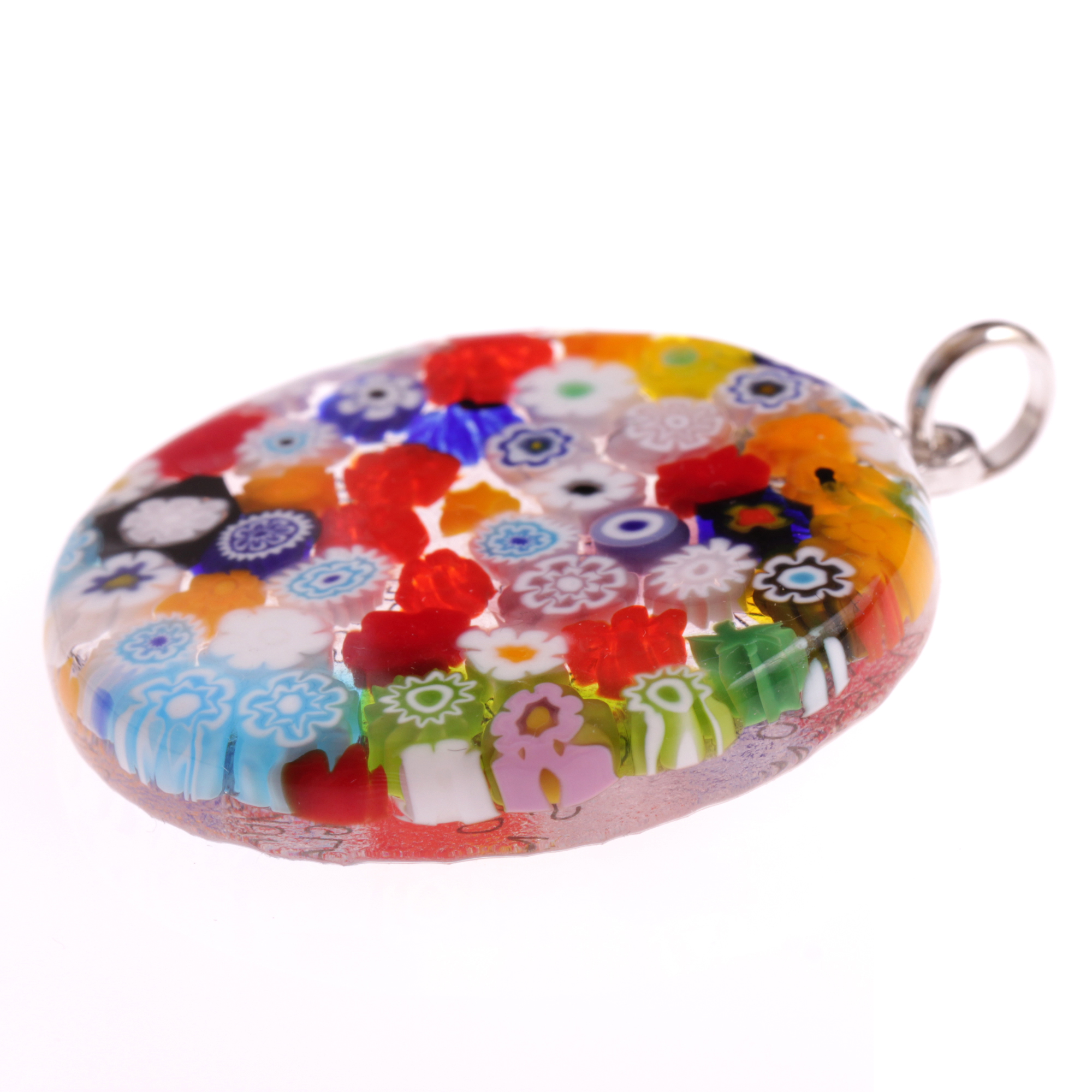 Mille Fiori Anhänger "Girone" Luxus pur!-mille fiori silber