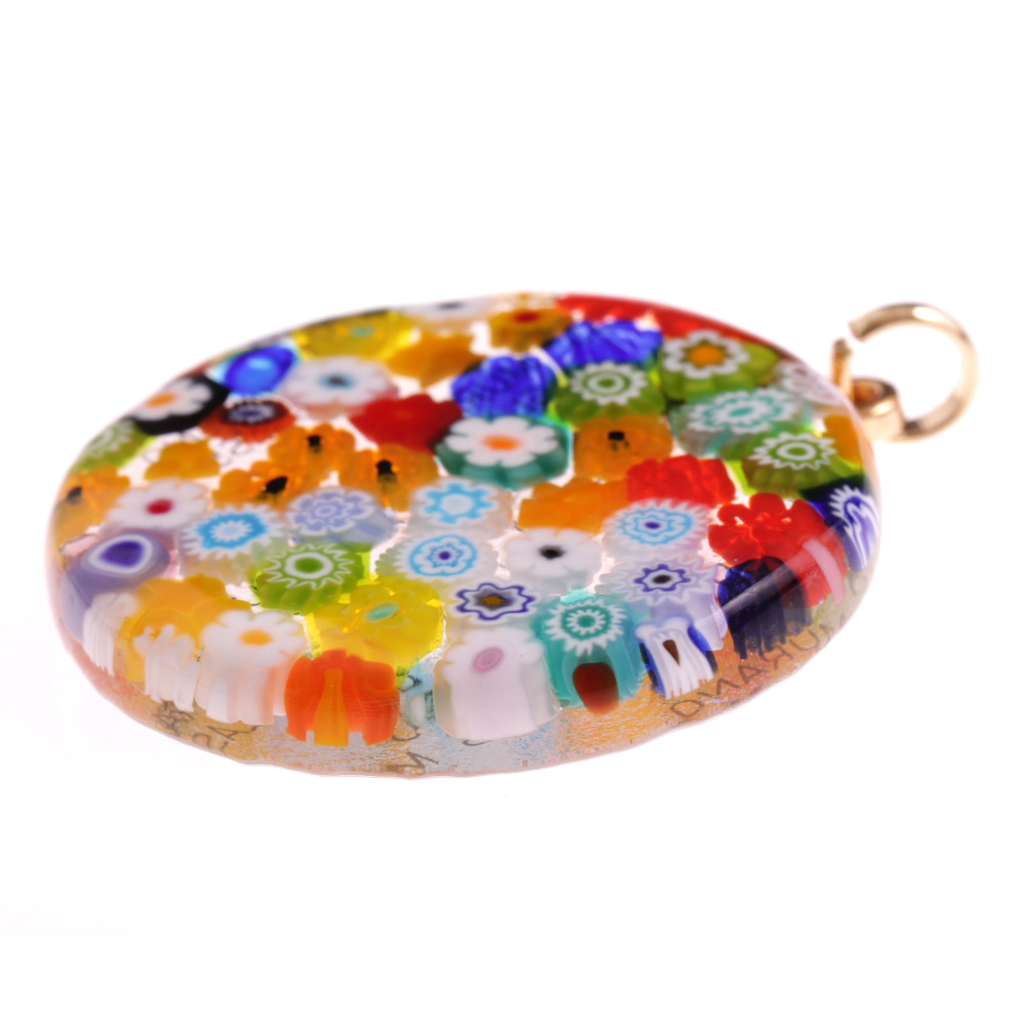 Mille Fiori Anhänger "Girone" Luxus pur!-mille fiori gold