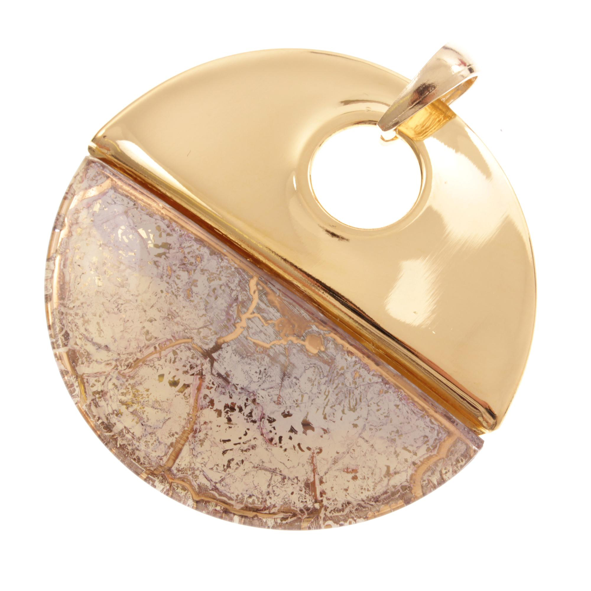 Ein Murano Glas Anhänger "Brizzola" wundervolle Kunst-avorio gold