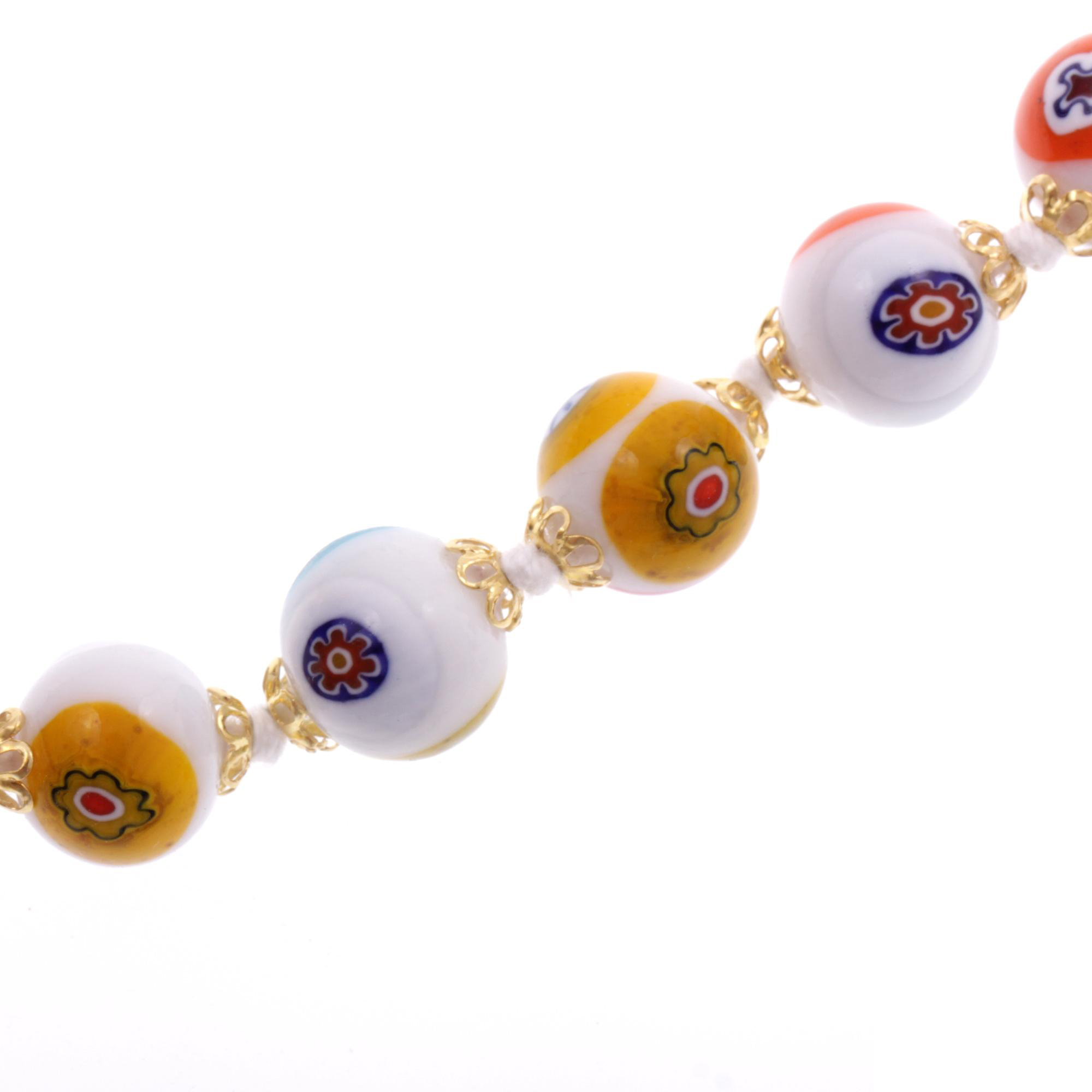 Exklusive Mille Fiori Halskette "Concento" Collier -weiß gold