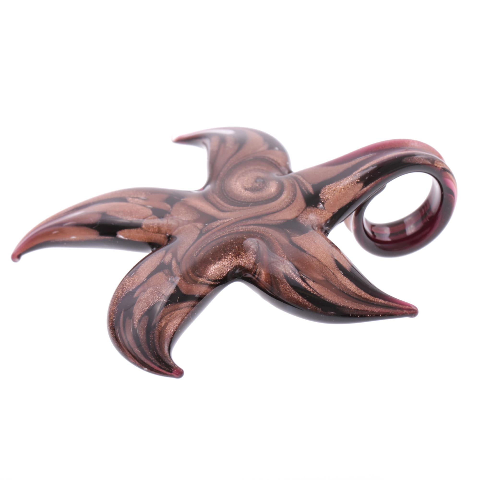 Murano Glas Seestern "Facella" Anhänger-kupfer
