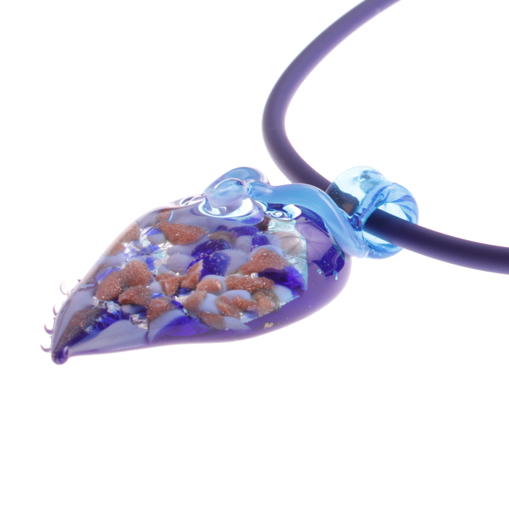 Eine wundervolle Eule aus Muranoglas Model "Grande Gufo"-blau-silber