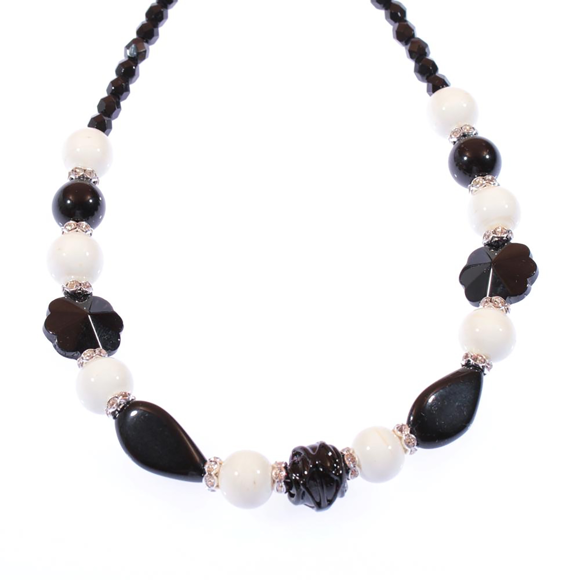 Collier Murano Glas "Black & White" Collier Murano Glas "Black & White"