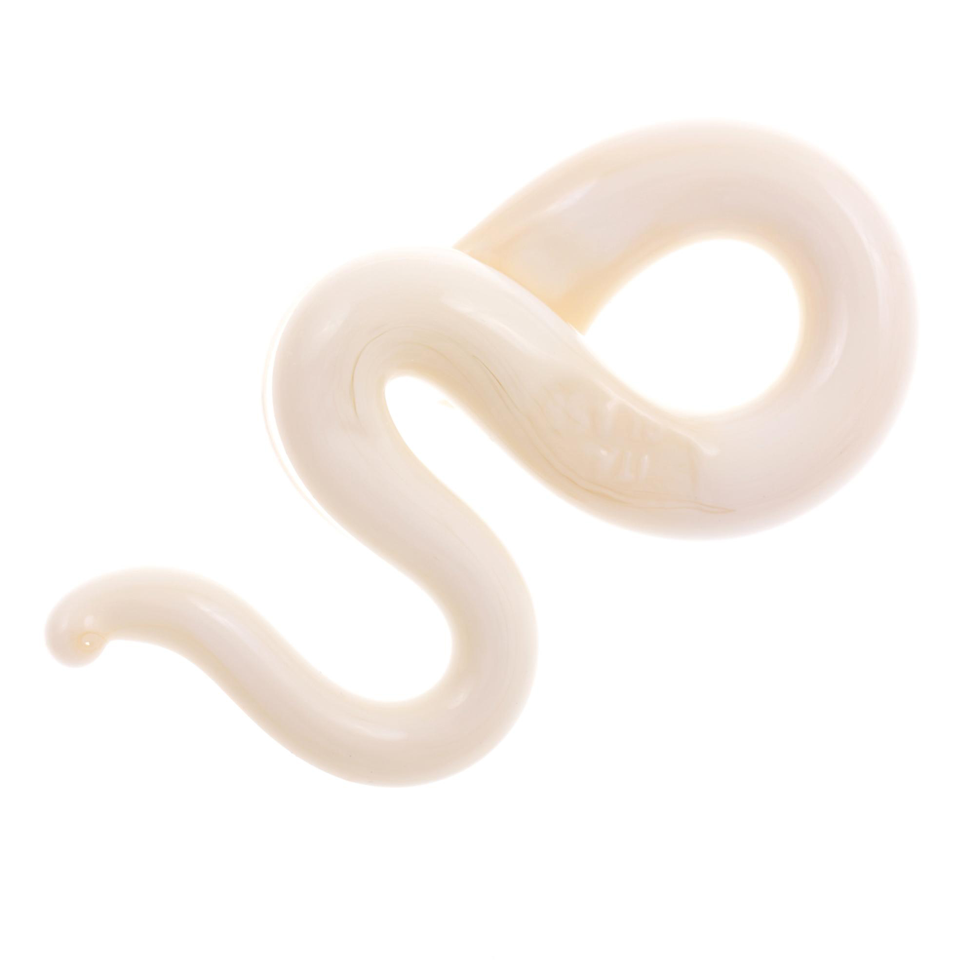 Edle Murano Glas Schlange Größe Medium "Coda Mezzo" Anhänger -gold