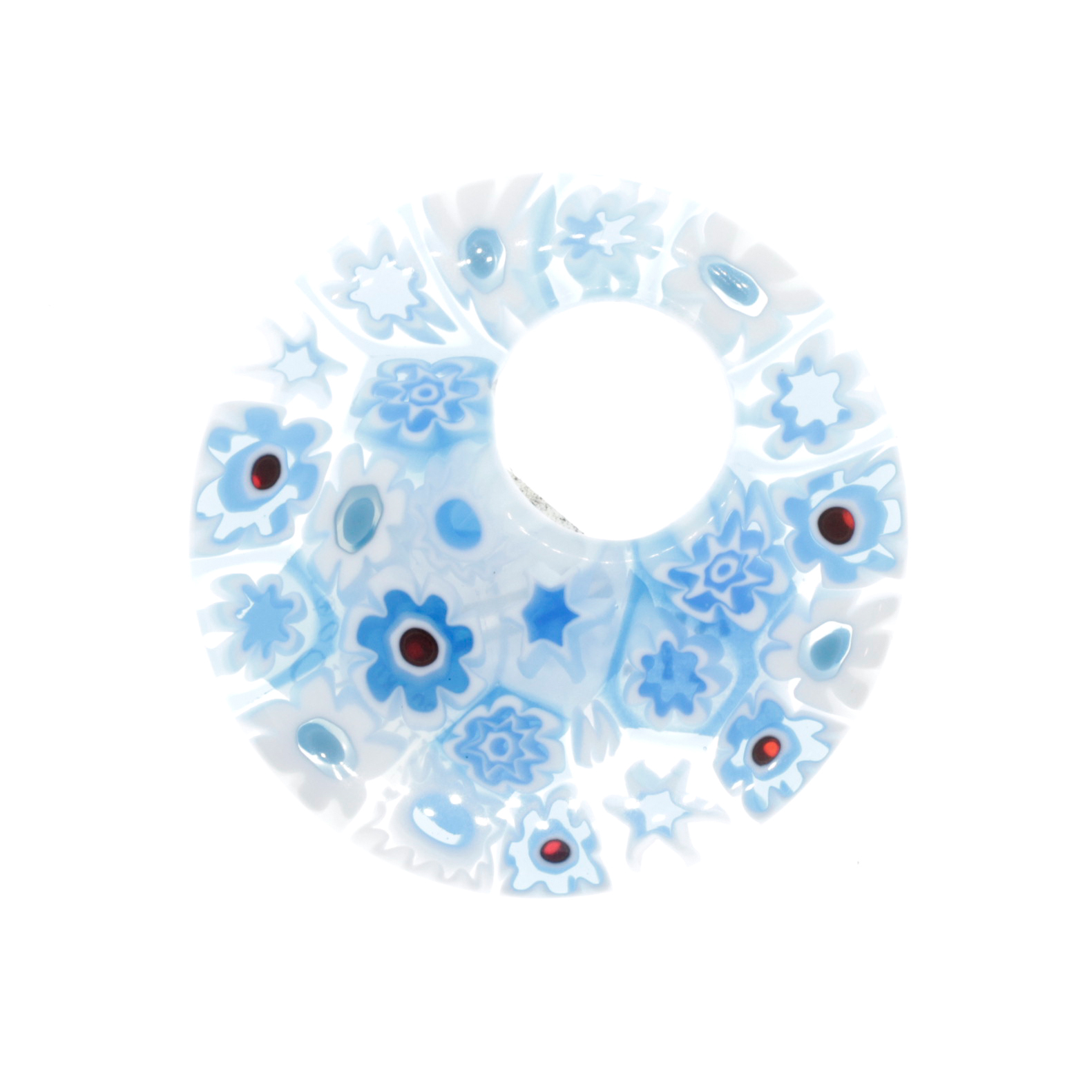 Mille Fiori Anhänger "Chiva" Murano Glas - hellblau