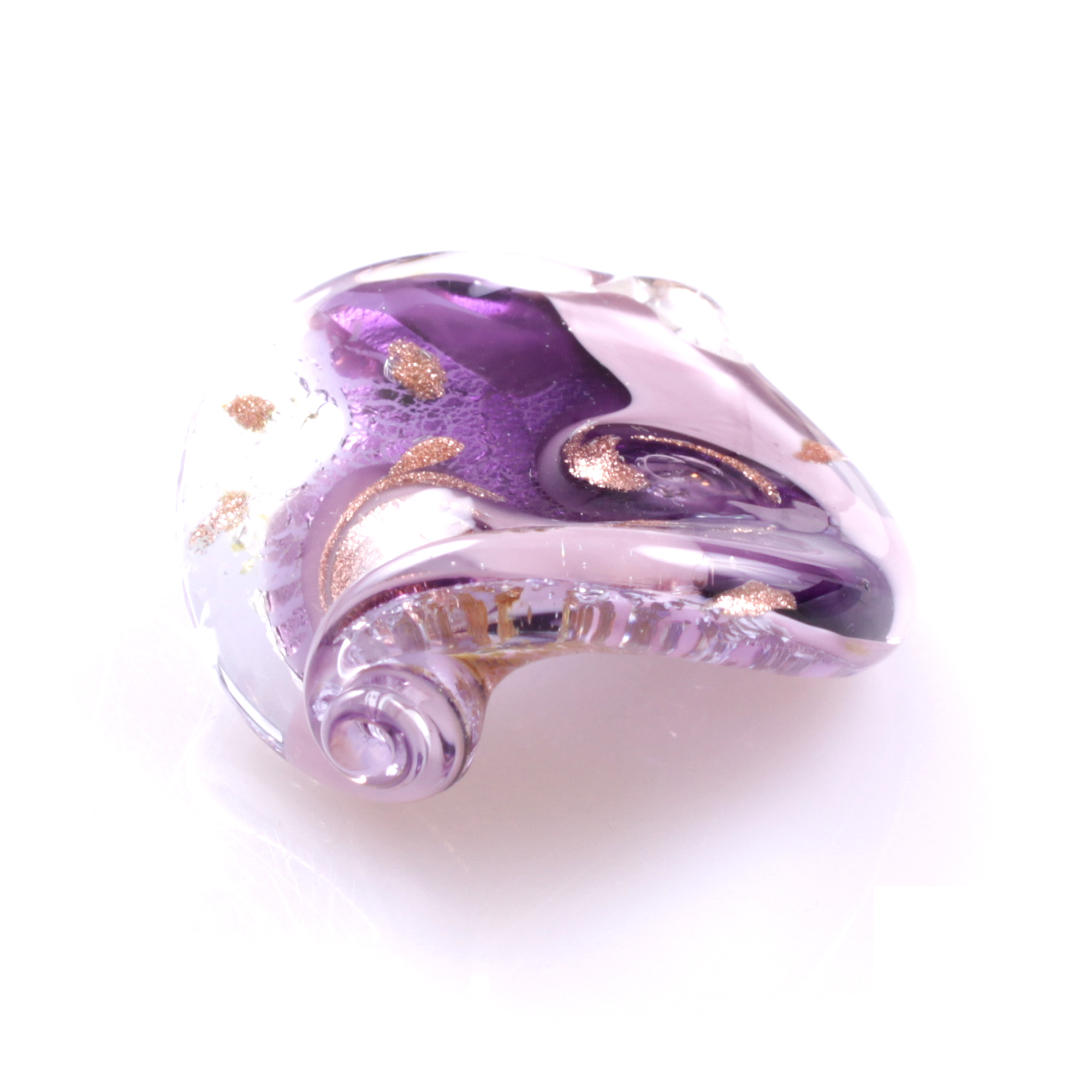 Wunderschöner Murano Glas Anhänger "Christelle II" inkl. Kette!-amethist-silber