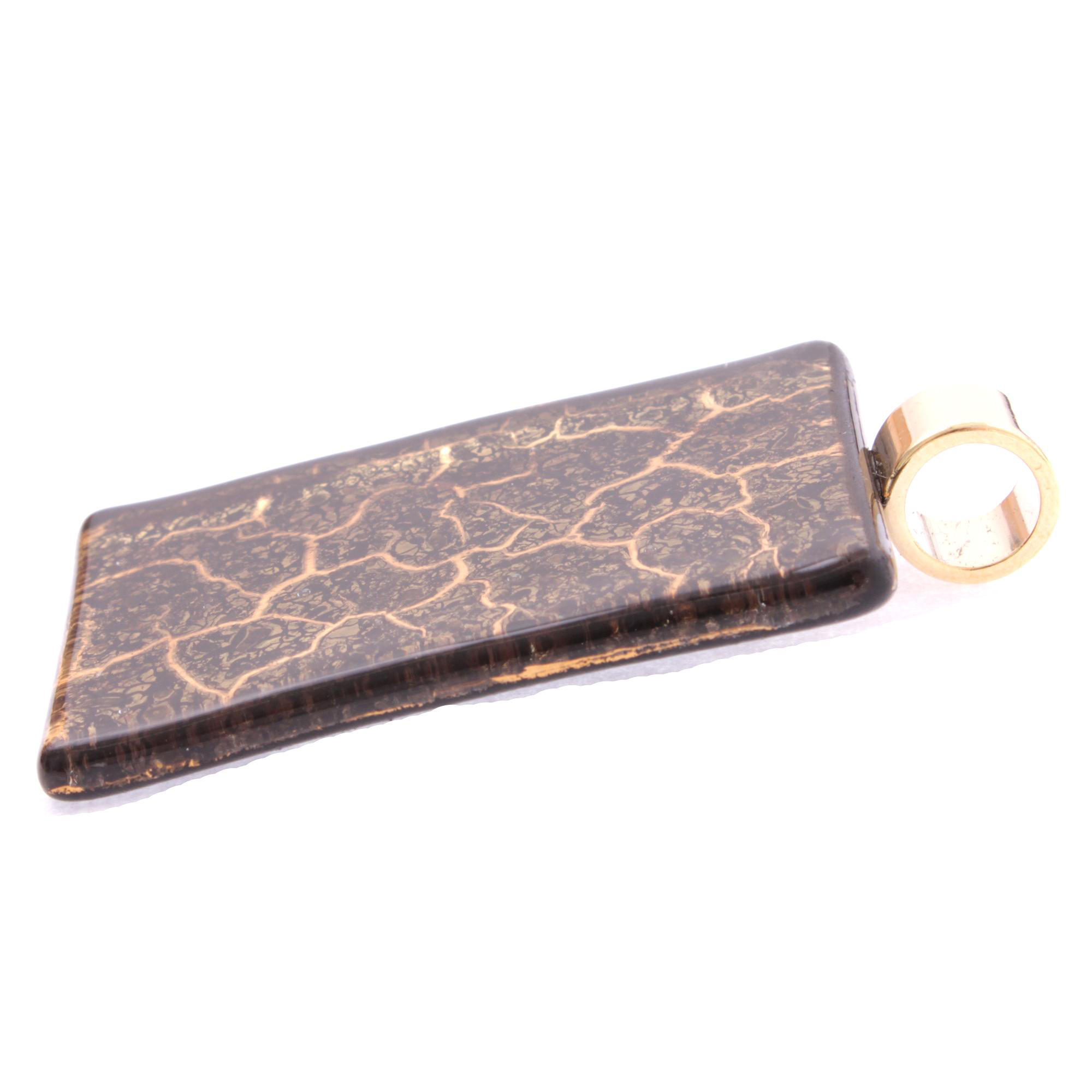 Ein edler Anhänger aus Murano Glas Modell "Pinta II"-schwarz-gold